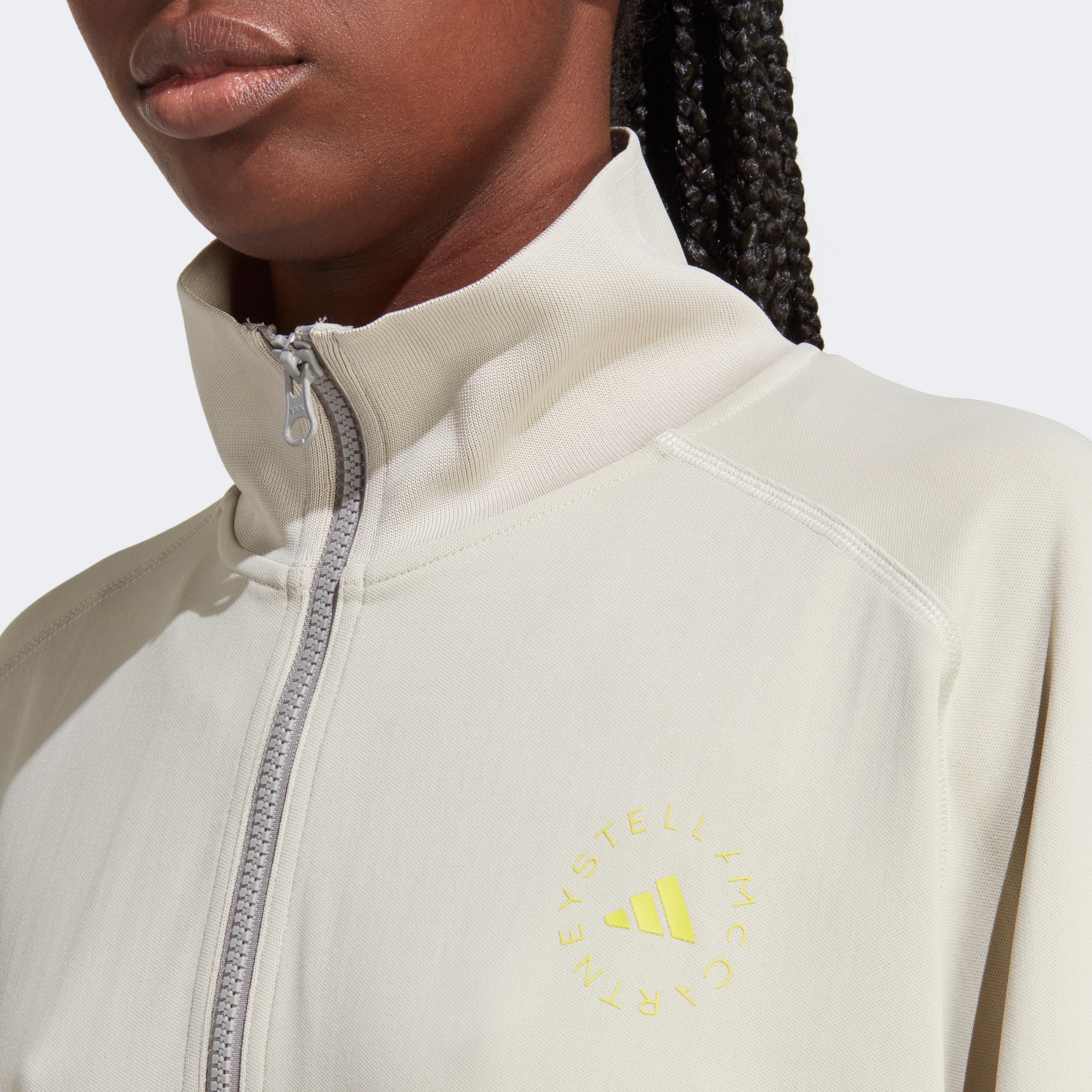 adidas by Stella McCartney TrueCasuals Sportswear Kadın Krem Eşofman Üstü
