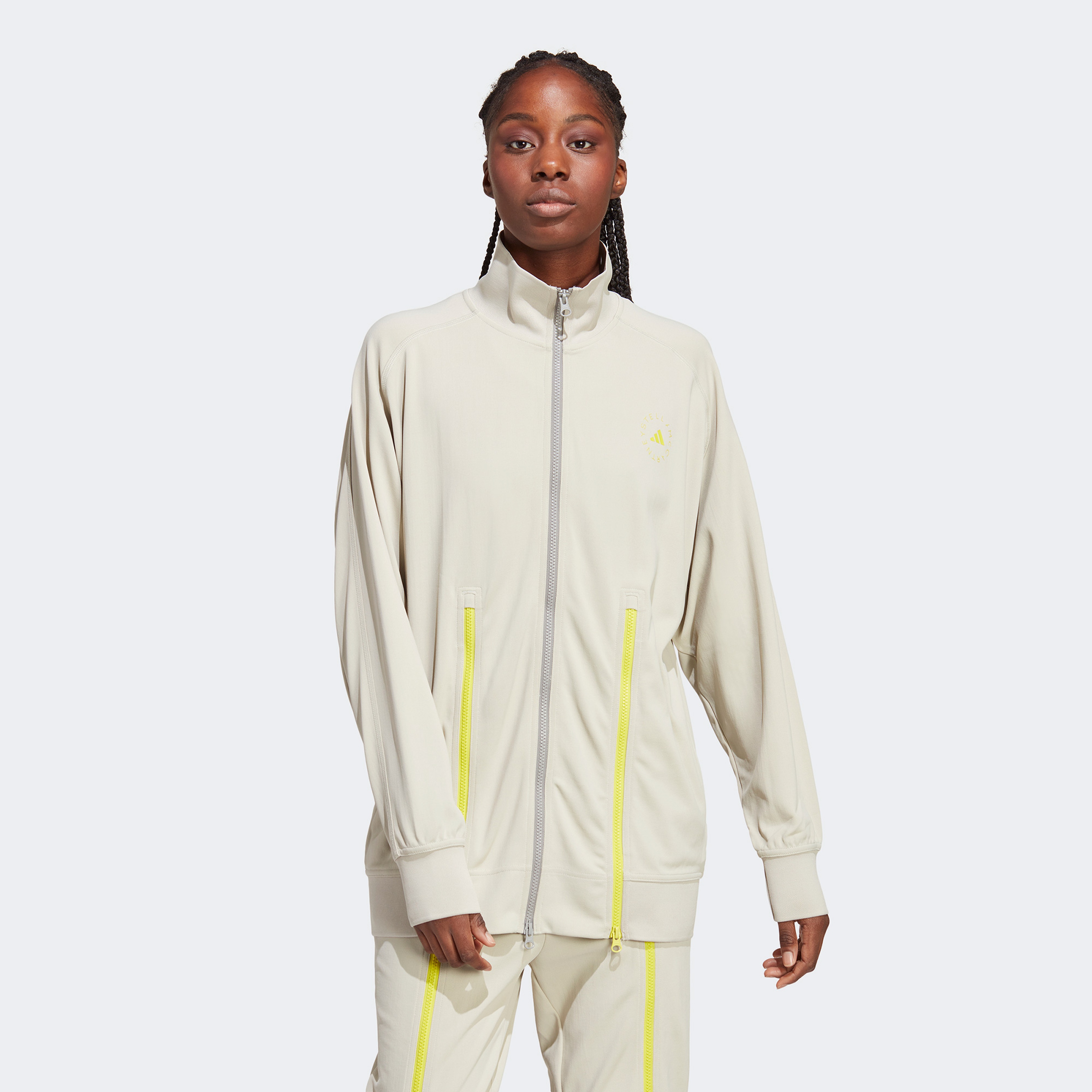 adidas by Stella McCartney TrueCasuals Sportswear Kadın Krem Eşofman Üstü