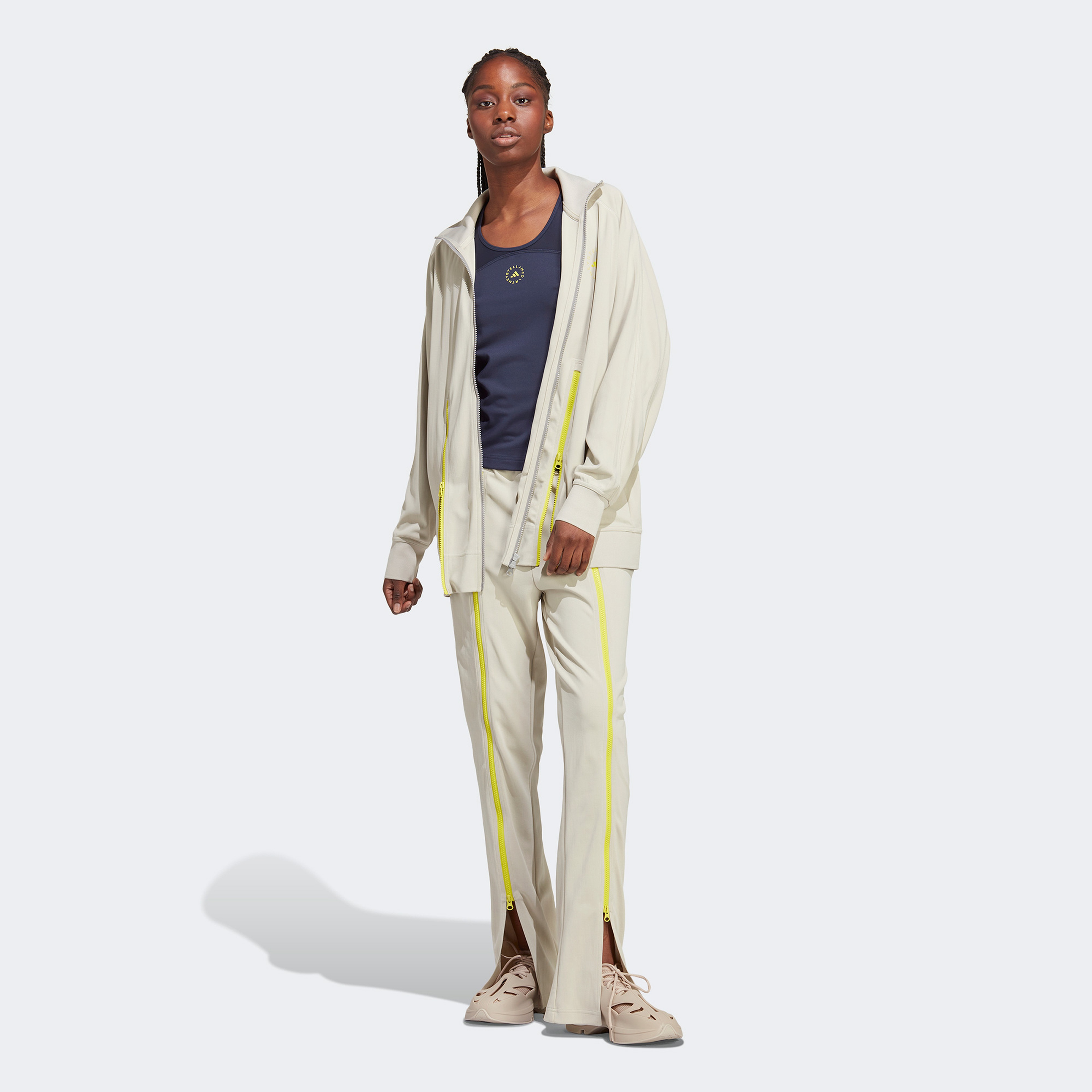 adidas by Stella McCartney TrueCasuals Sportswear Kadın Krem Eşofman Üstü