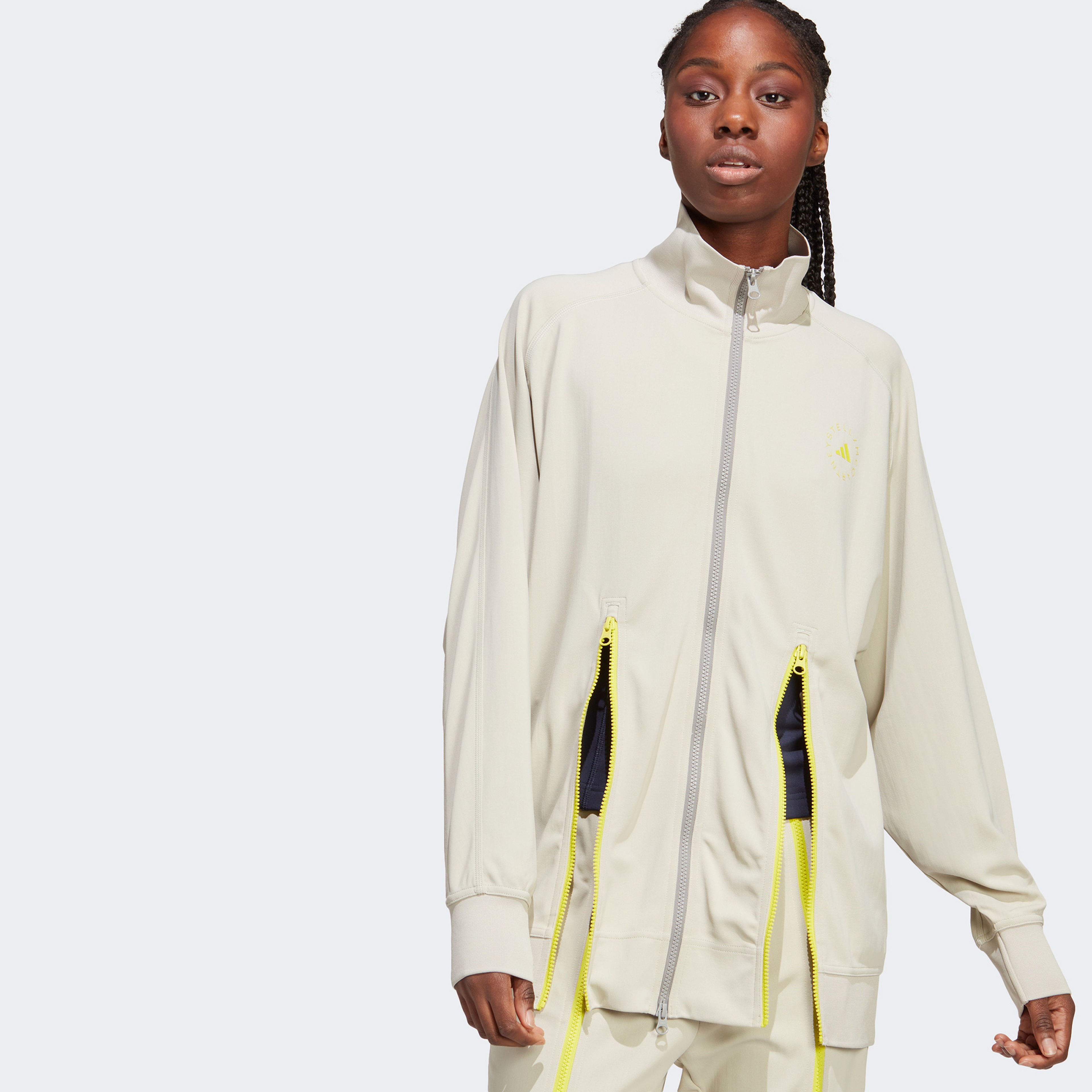 adidas by Stella McCartney TrueCasuals Sportswear Kadın Krem Eşofman Üstü