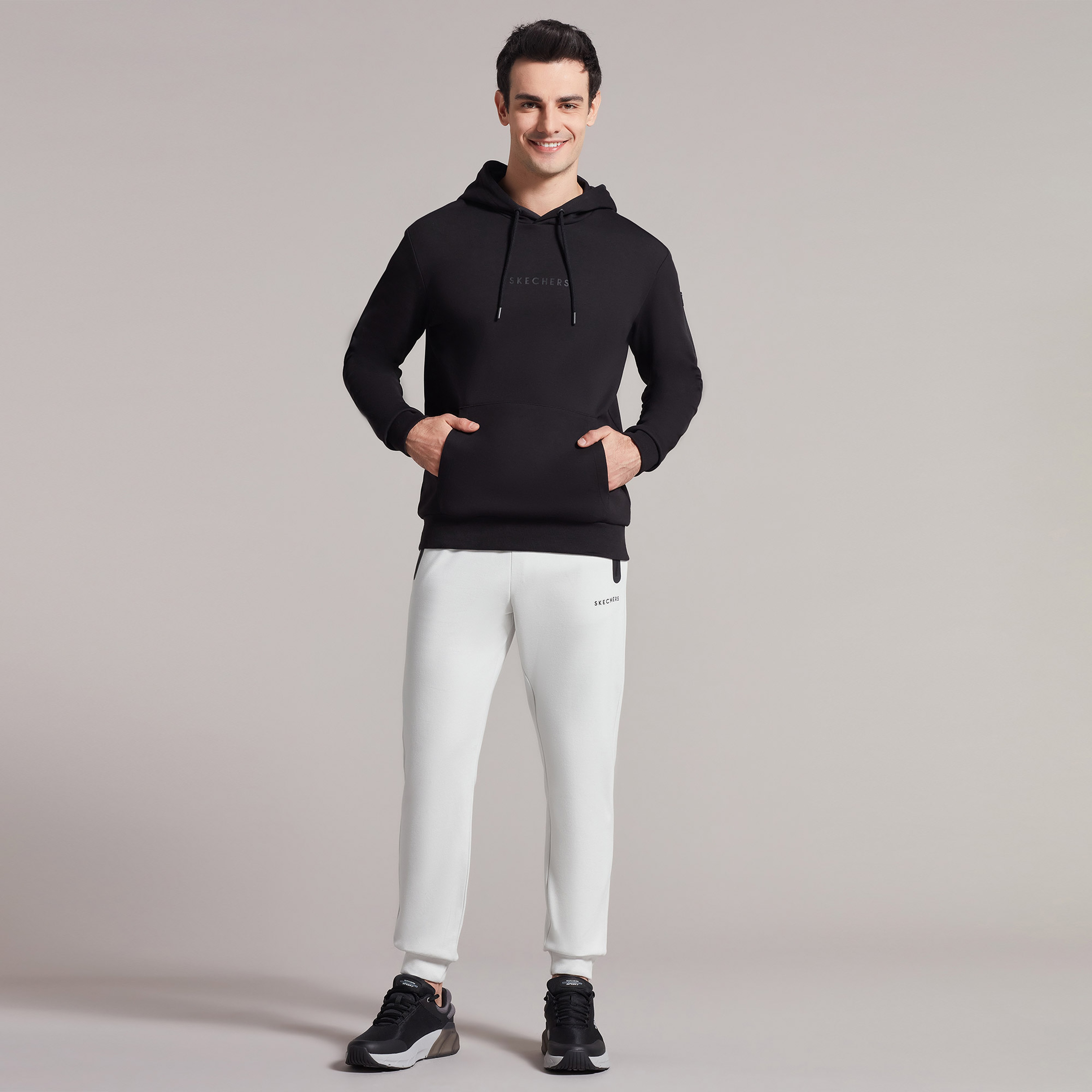 Skechers Lock Arm Zipped Erkek Siyah Hoodie