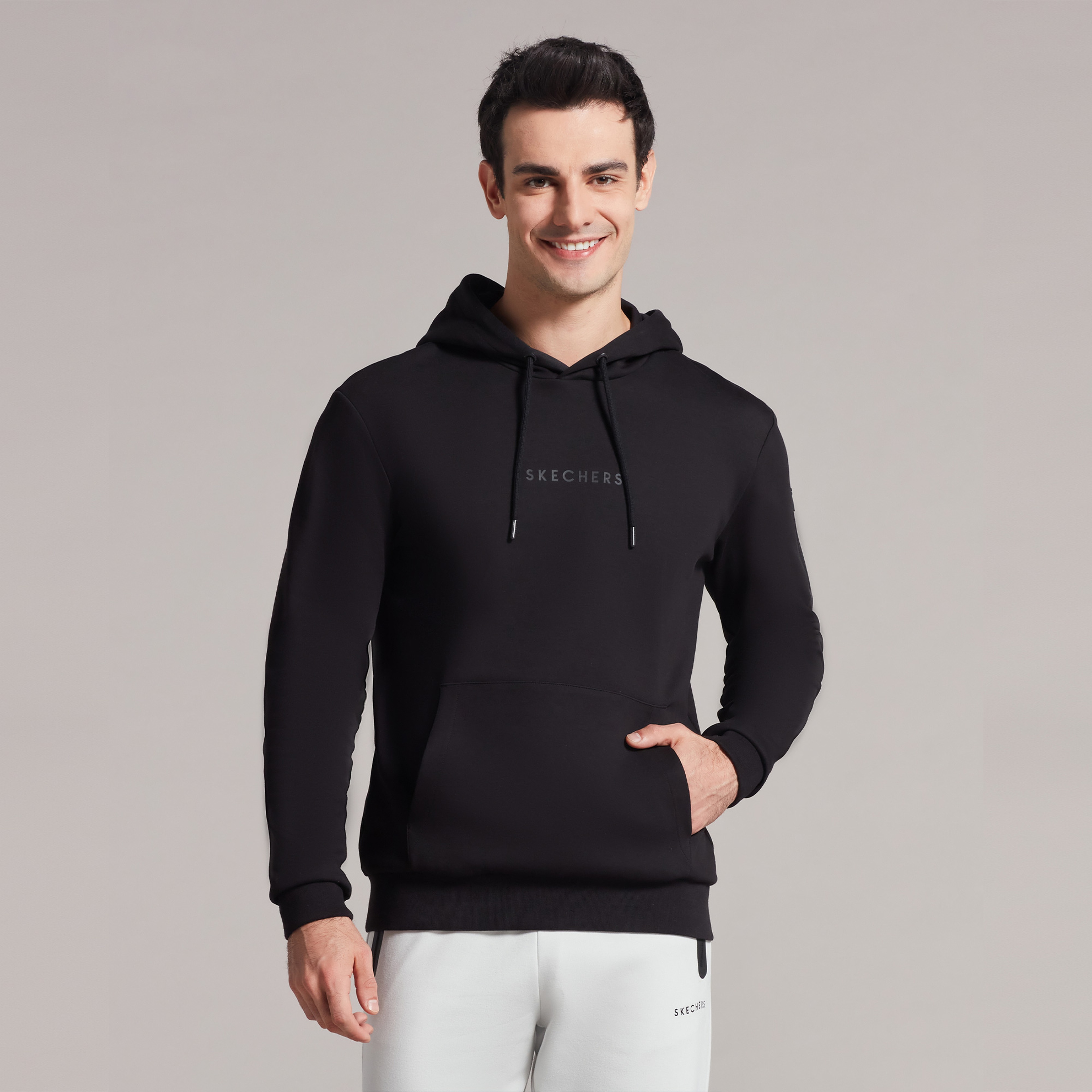 Skechers Lock Arm Zipped Erkek Siyah Hoodie