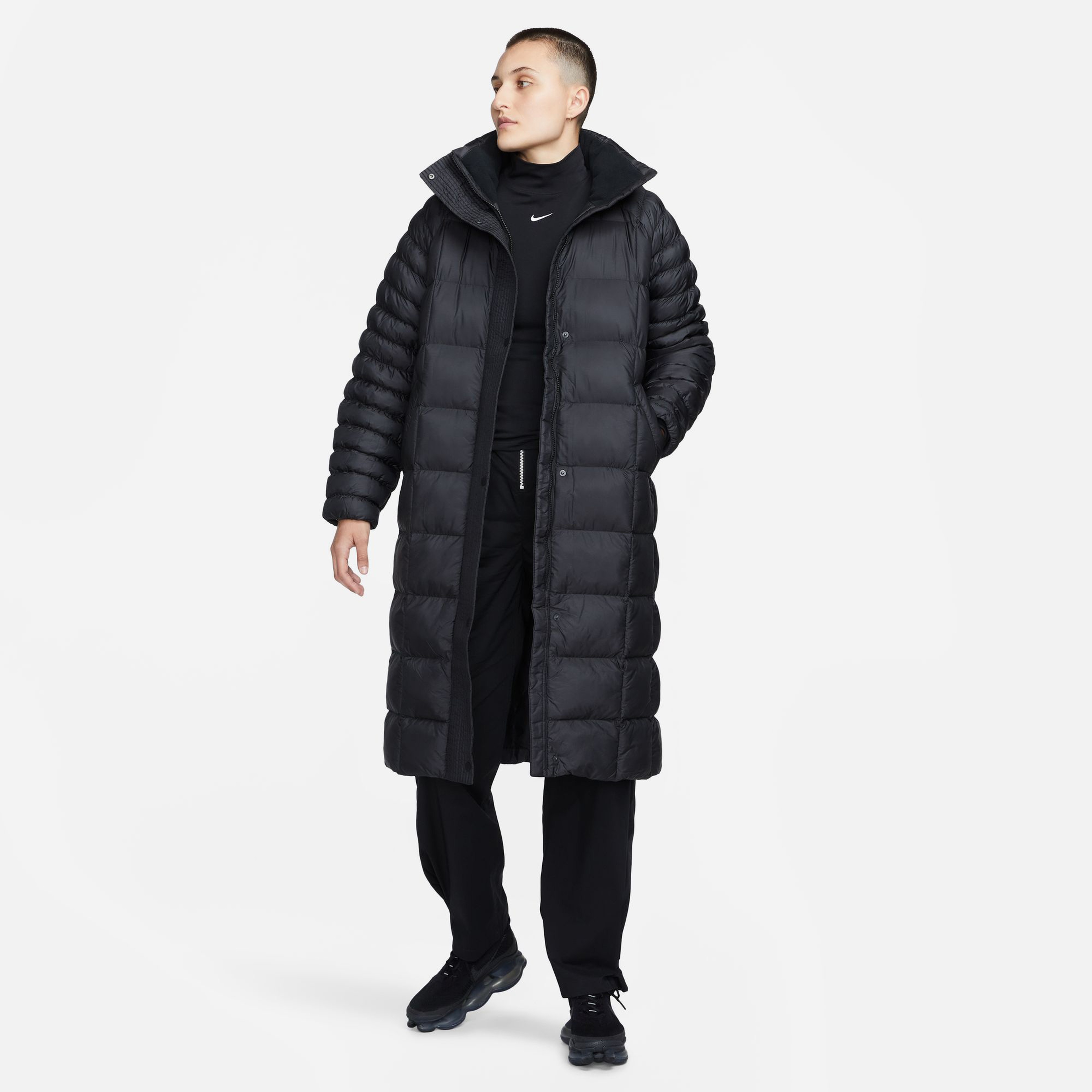 Nike Sportswear Swoosh Puffer PrimaLoft Kadın Siyah Mont