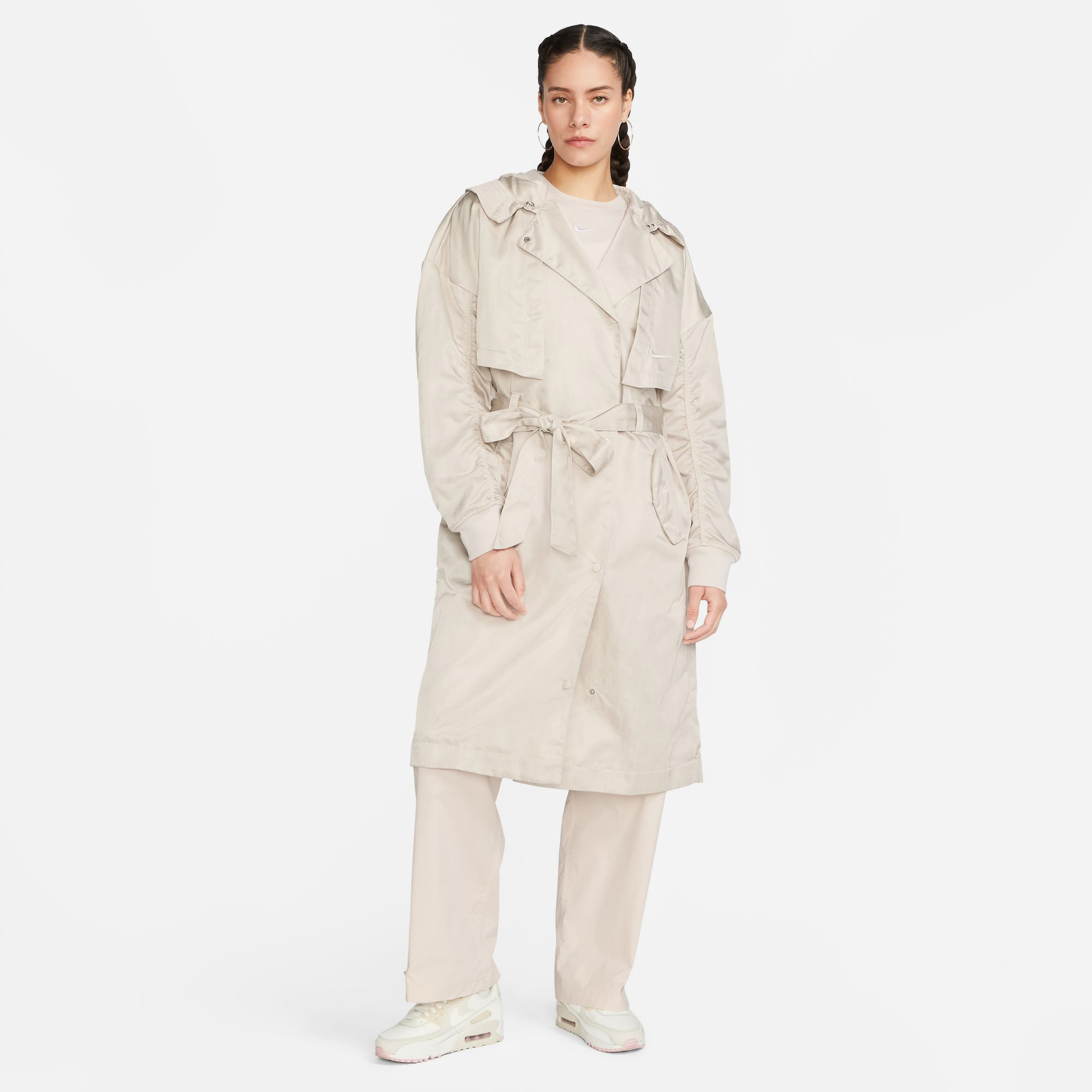 Nike Sportswear Essentials Trench Kadın Krem Mont