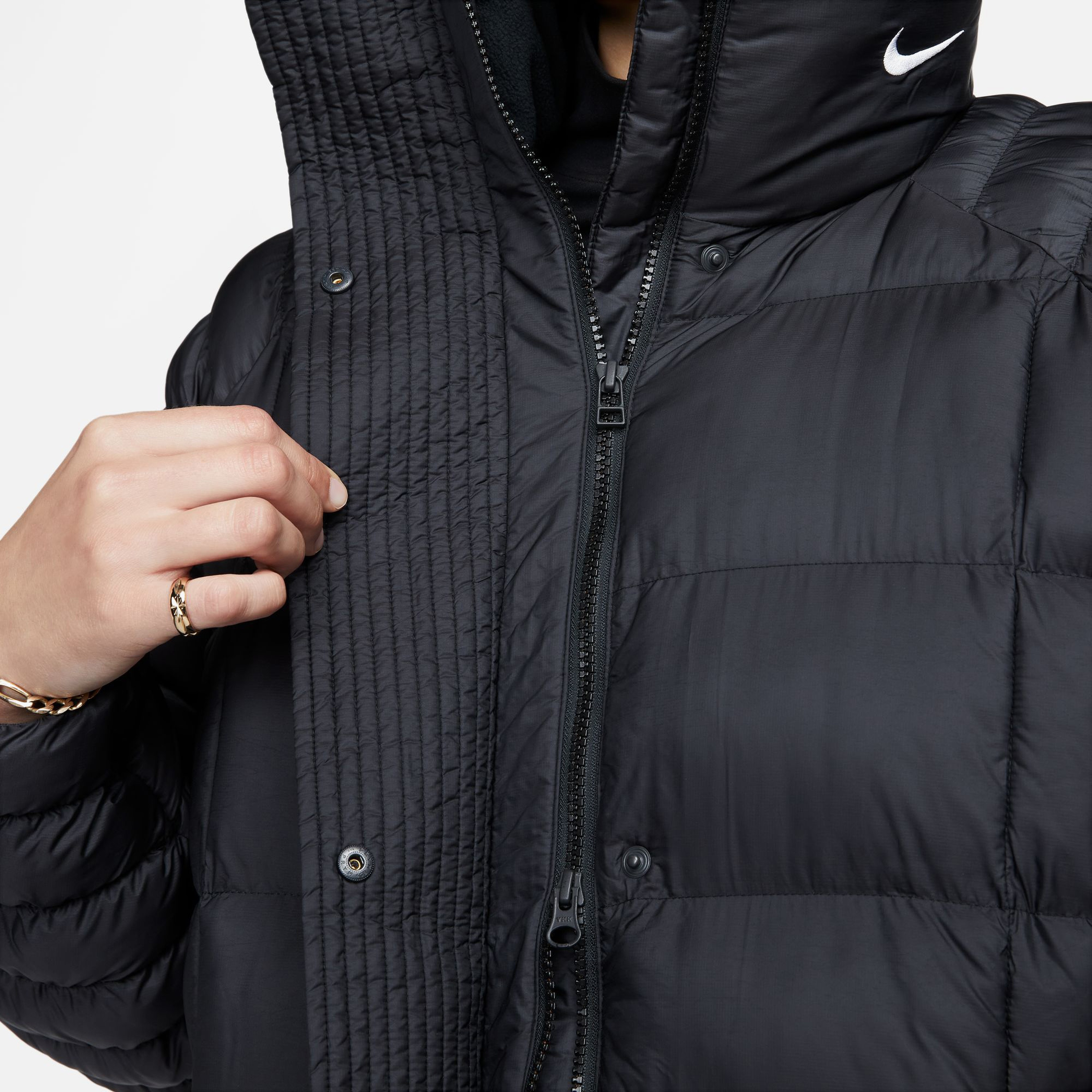 Nike Sportswear Swoosh Puffer PrimaLoft Kadın Siyah Mont