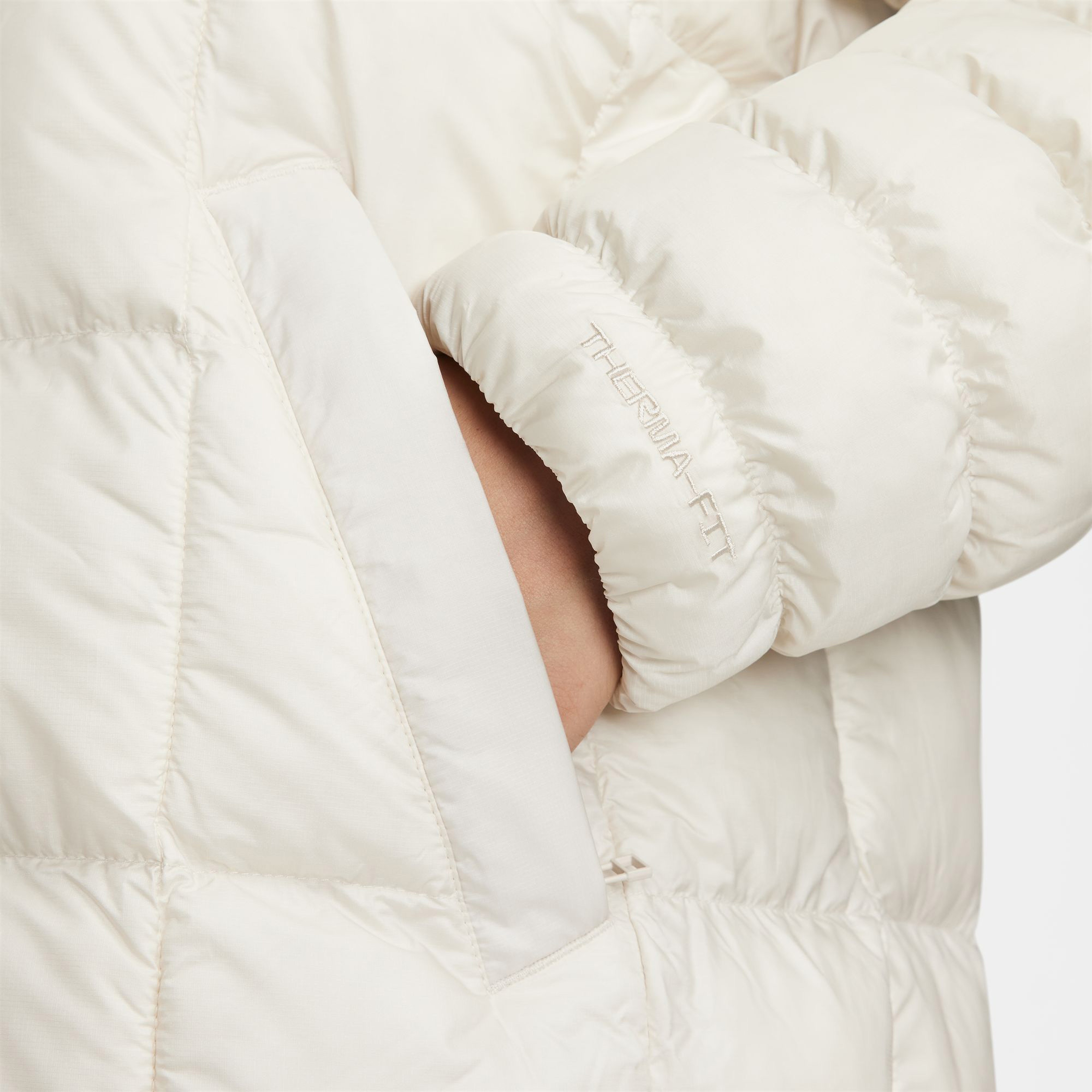 Nike Sportswear Swoosh Puffer PrimaLoft Kadın Krem Mont