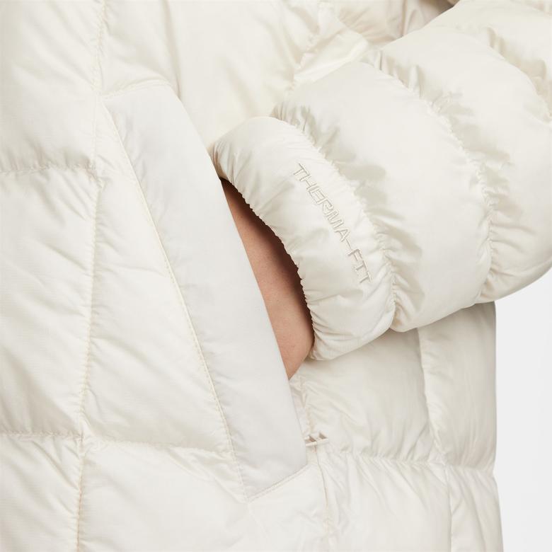 Nike Sportswear Swoosh Puffer PrimaLoft Kadın Krem Mont