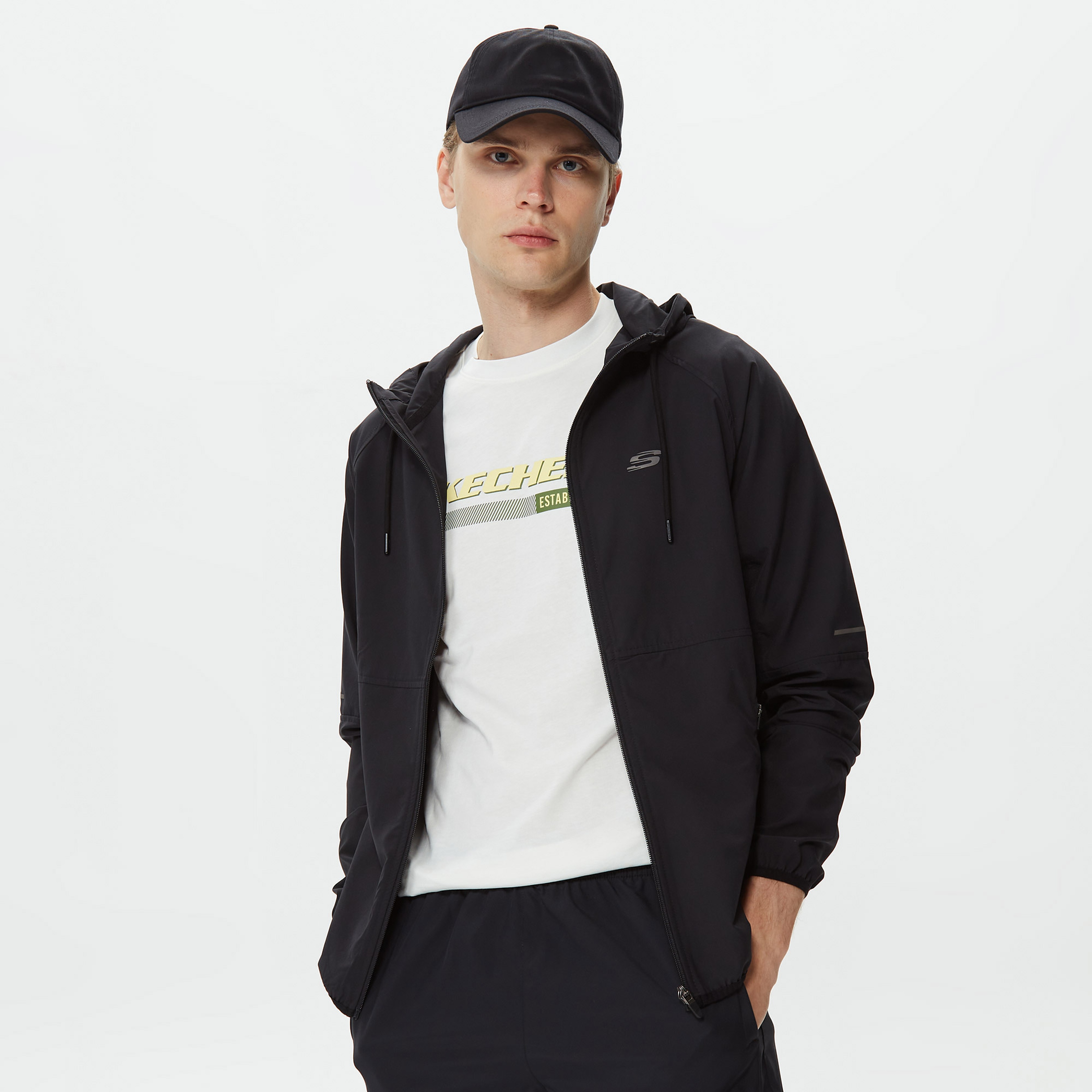 Skechers Micro Collection Erkek Siyah Eşofman Üstü