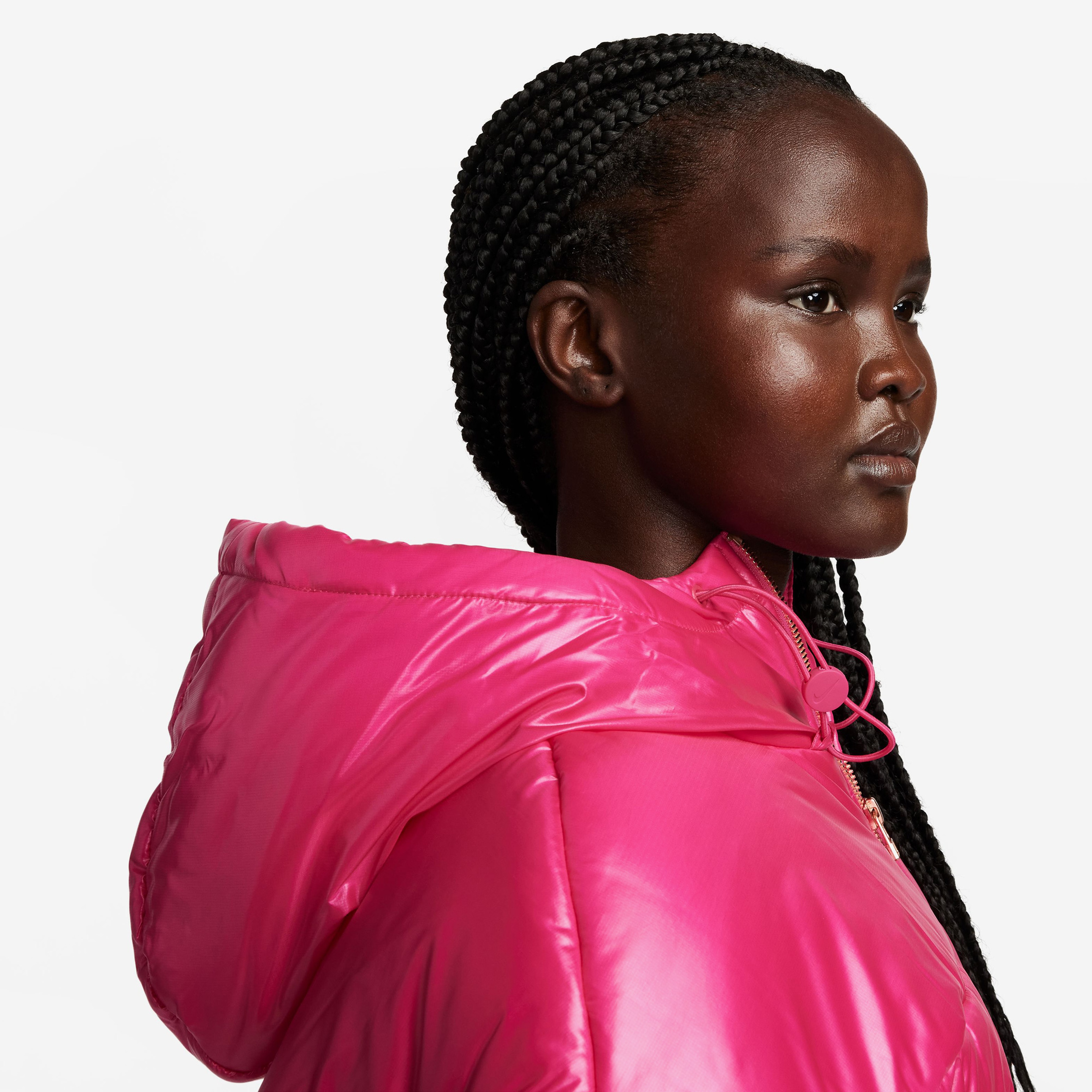 Nike Sportswear Classic Puffer Shine Kadın Pembe Mont