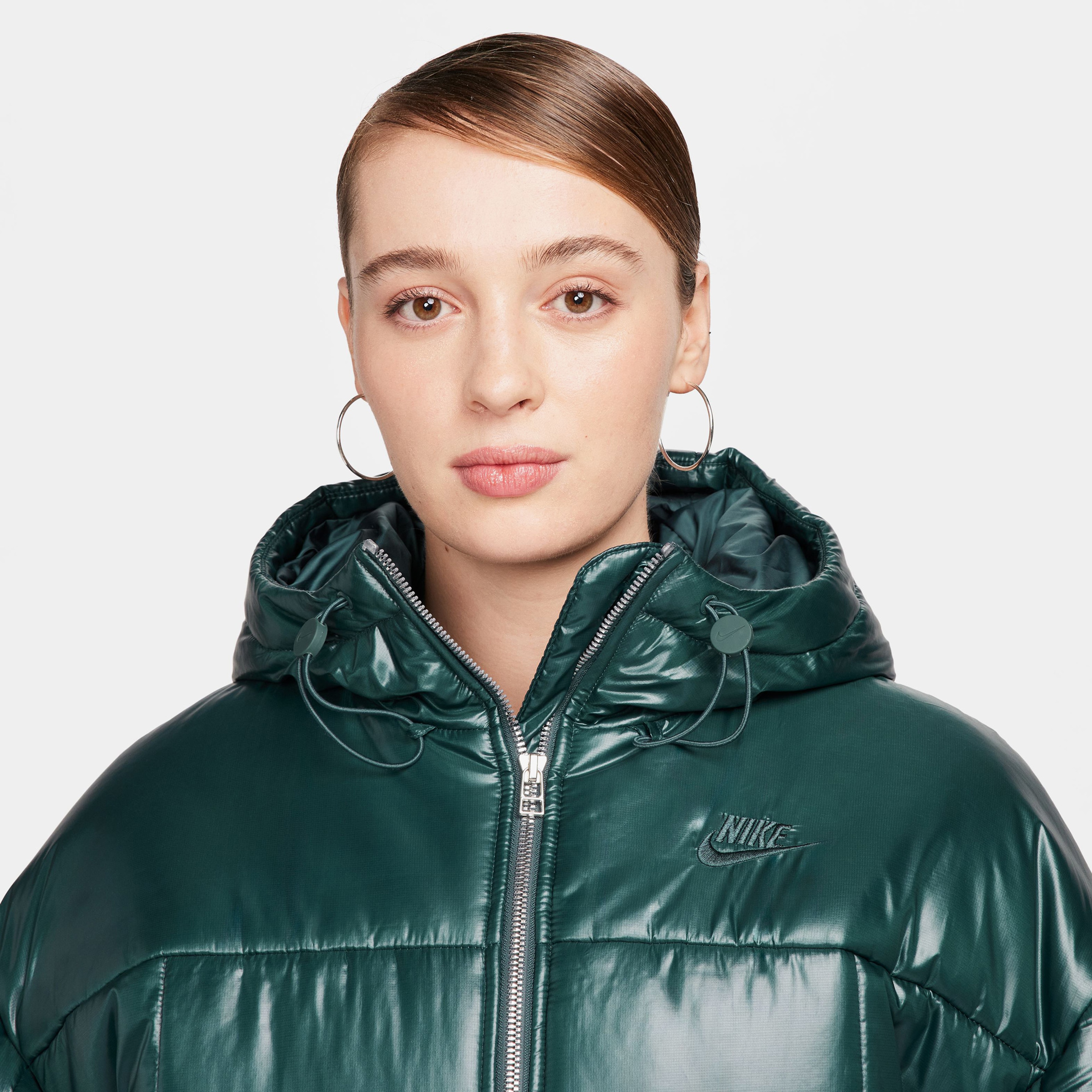 Nike Sportswear Classic Puffer Shine Kadın Yeşil Mont