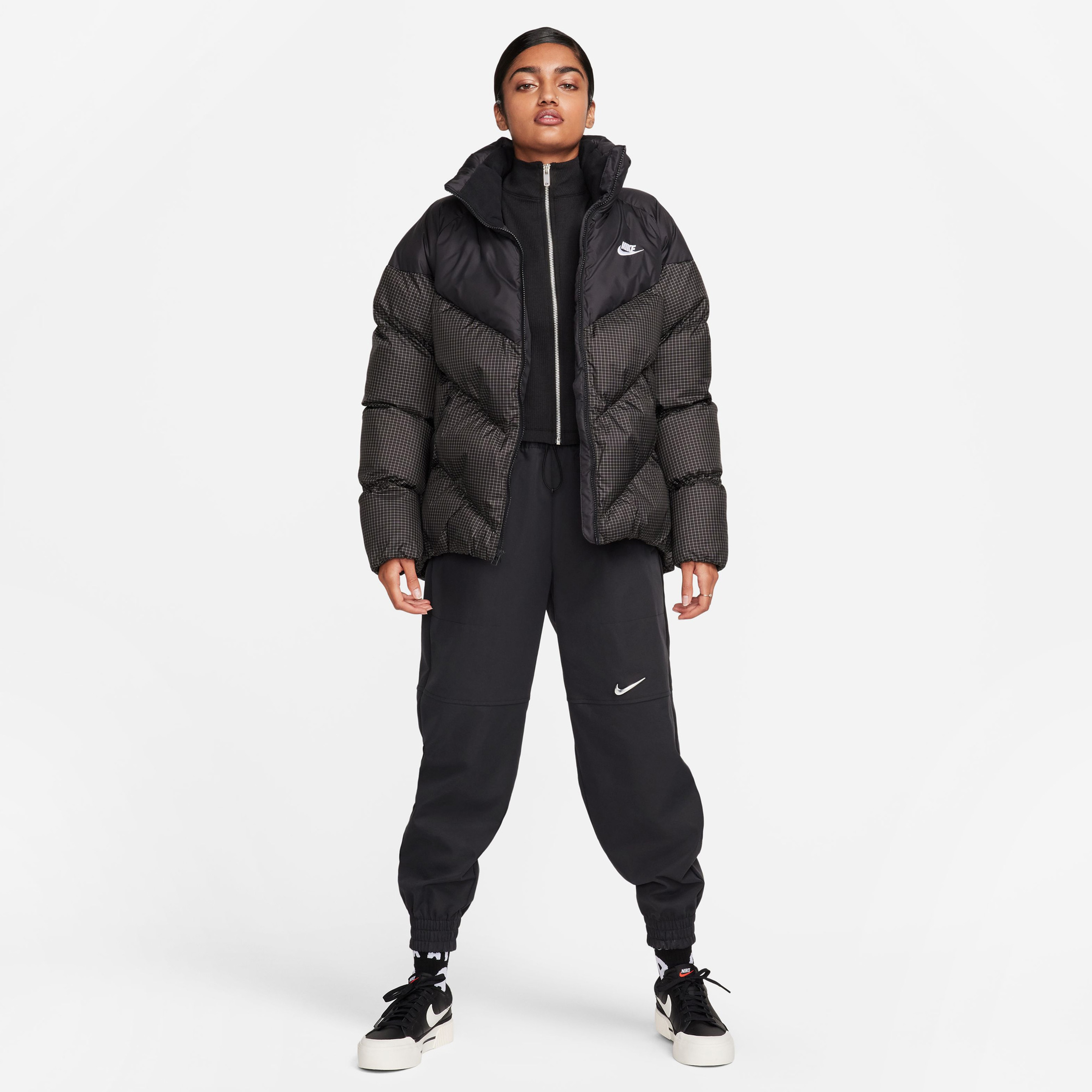 Nike Sportswear Windpuffer Kadın Siyah Mont