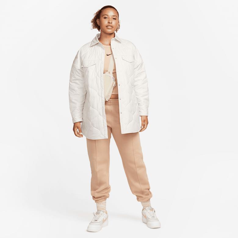 Nike Sportswear Essentials Quilted Trench Kadın Beyaz Ceket