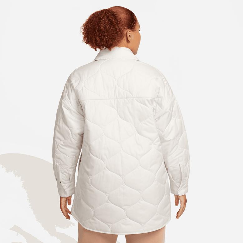Nike Sportswear Essentials Quilted Trench Kadın Beyaz Ceket