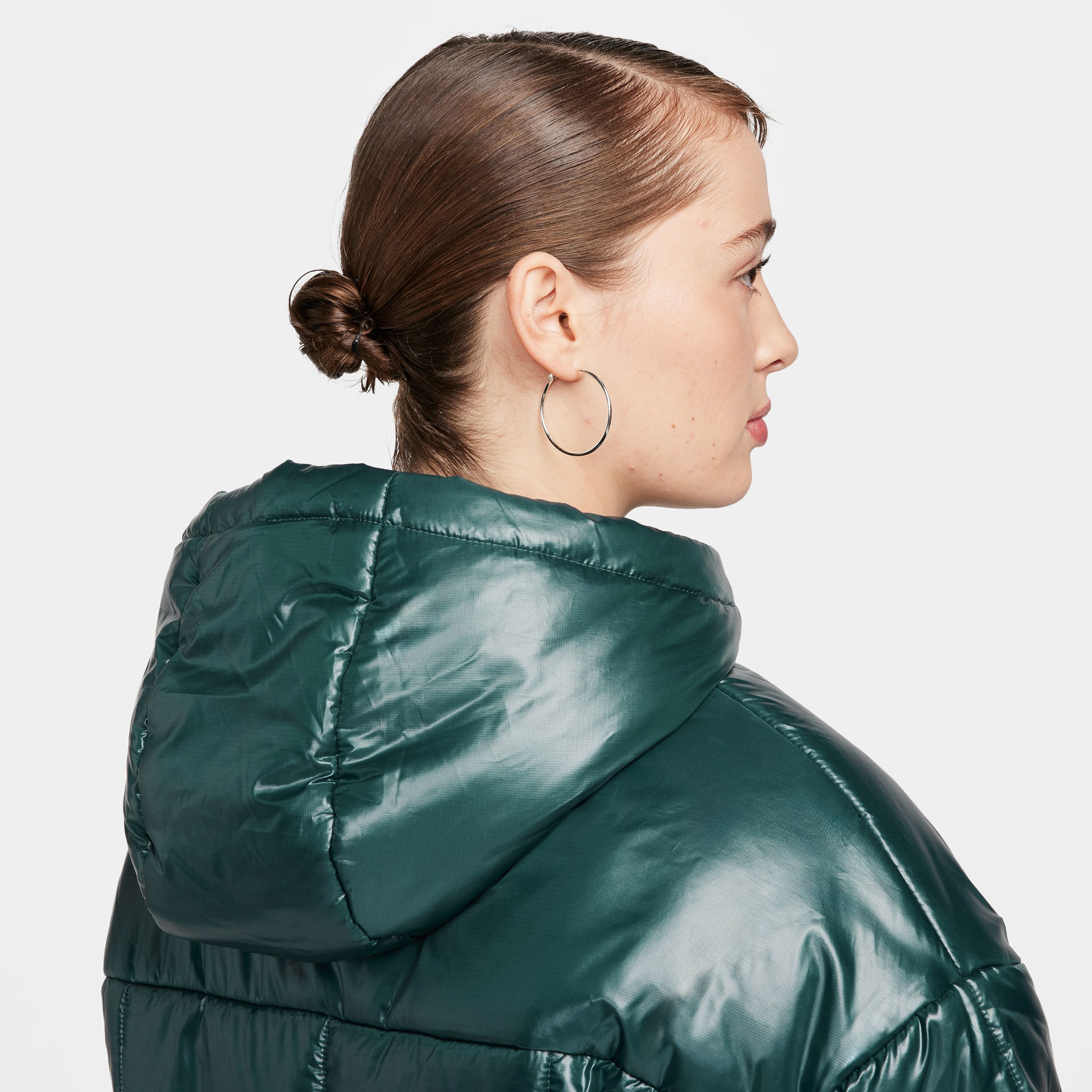Nike Sportswear Classic Puffer Shine Kadın Yeşil Mont