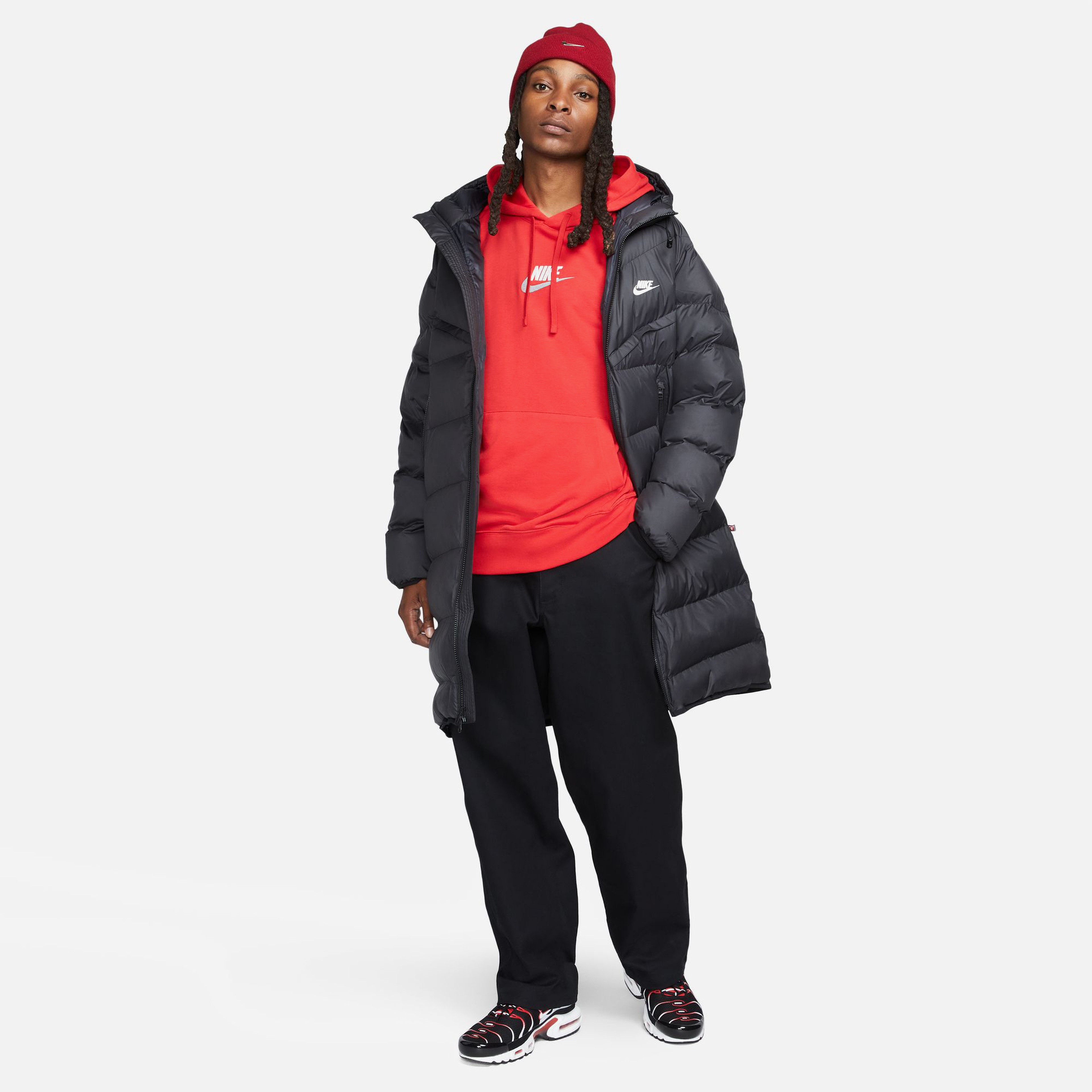 Nike Sportswear Windrunner Storm-Fit PrimaLoft Full-Zip Erkek Siyah Mont