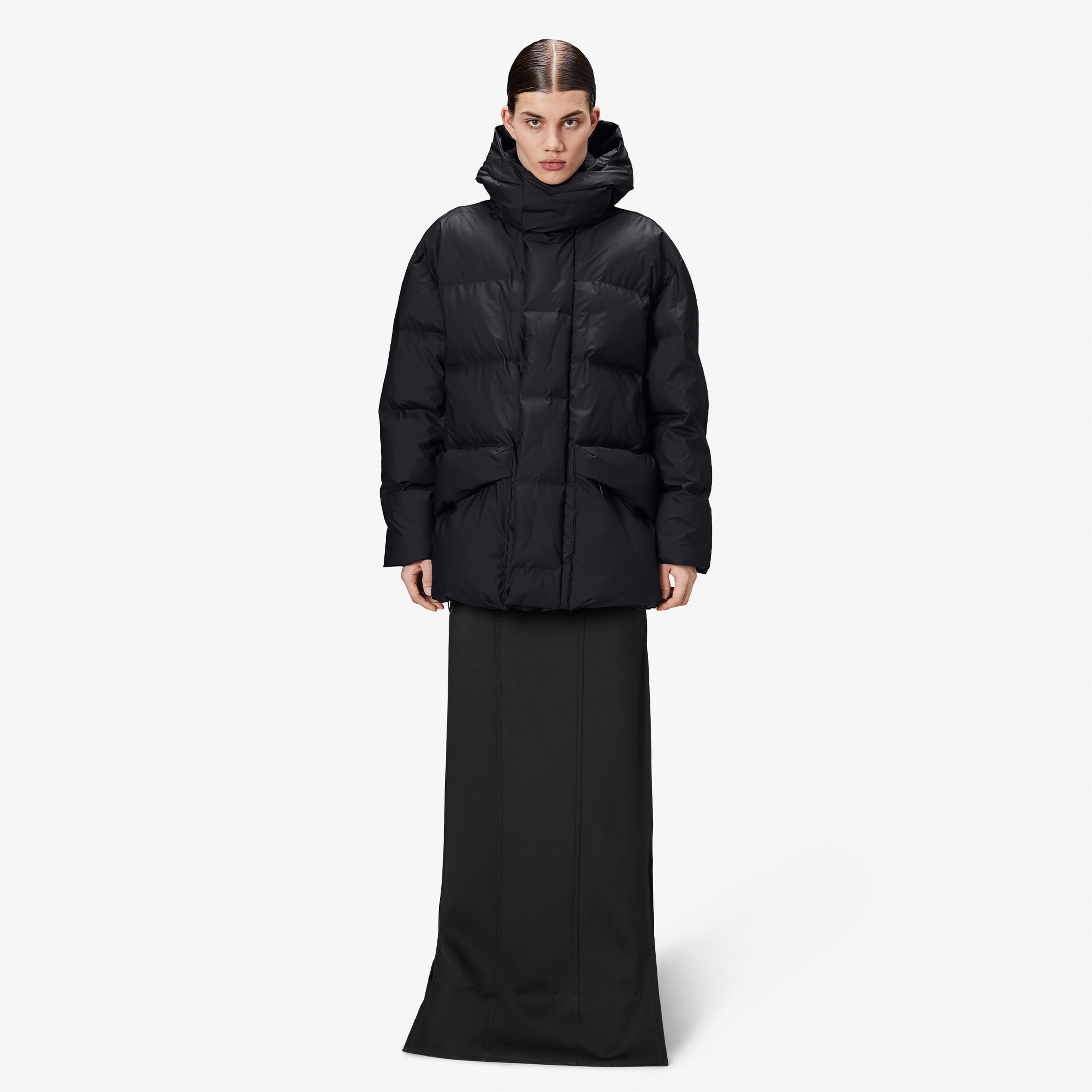 Rains Harbin Puffer Erkek Siyah Mont