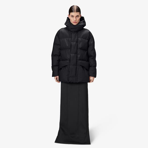 Rains Harbin Puffer Erkek Siyah Mont