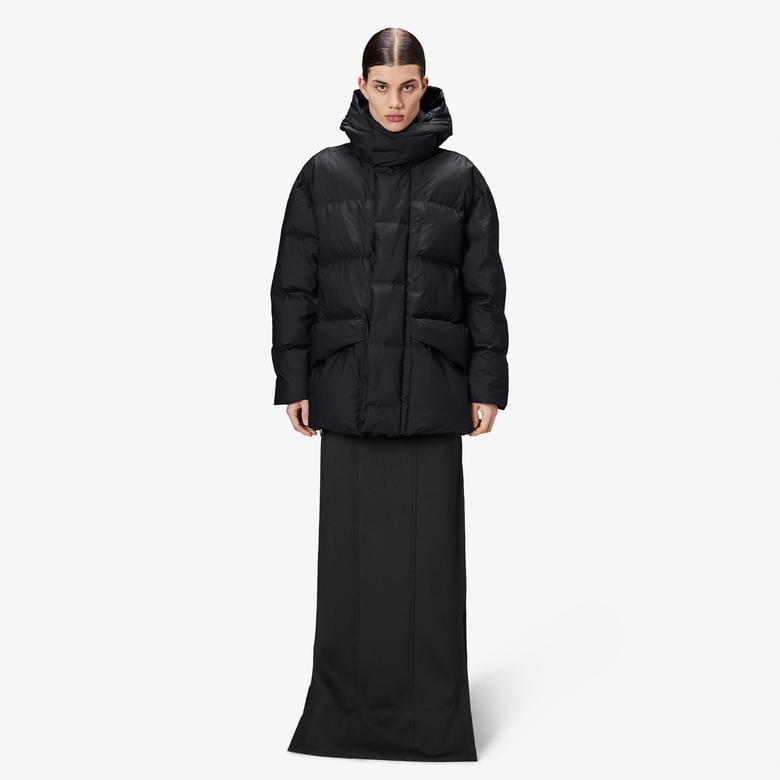 Rains Harbin Puffer Erkek Siyah Mont