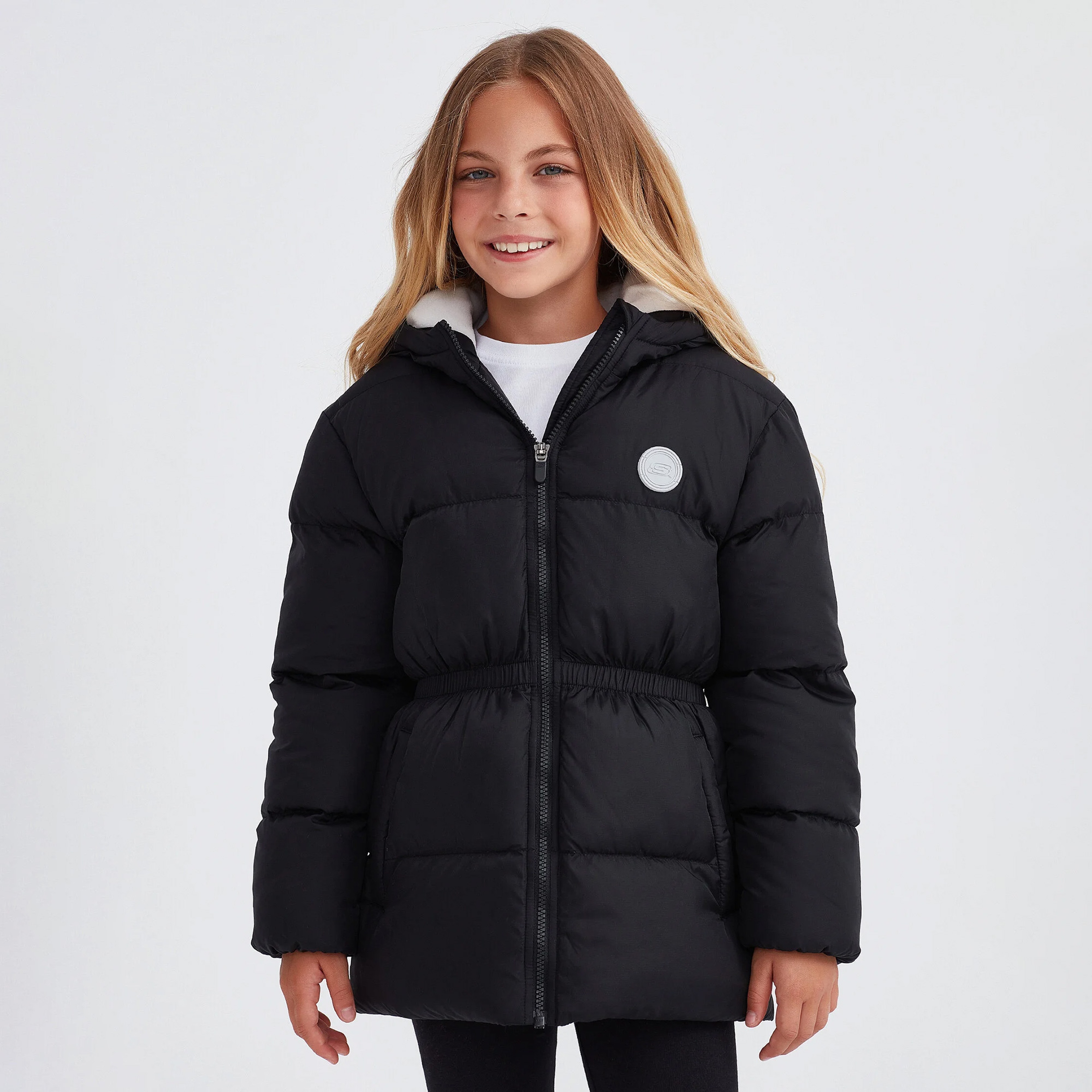 Skechers Outerwear Padded Çift Taraflı Çocuk Siyah Mont