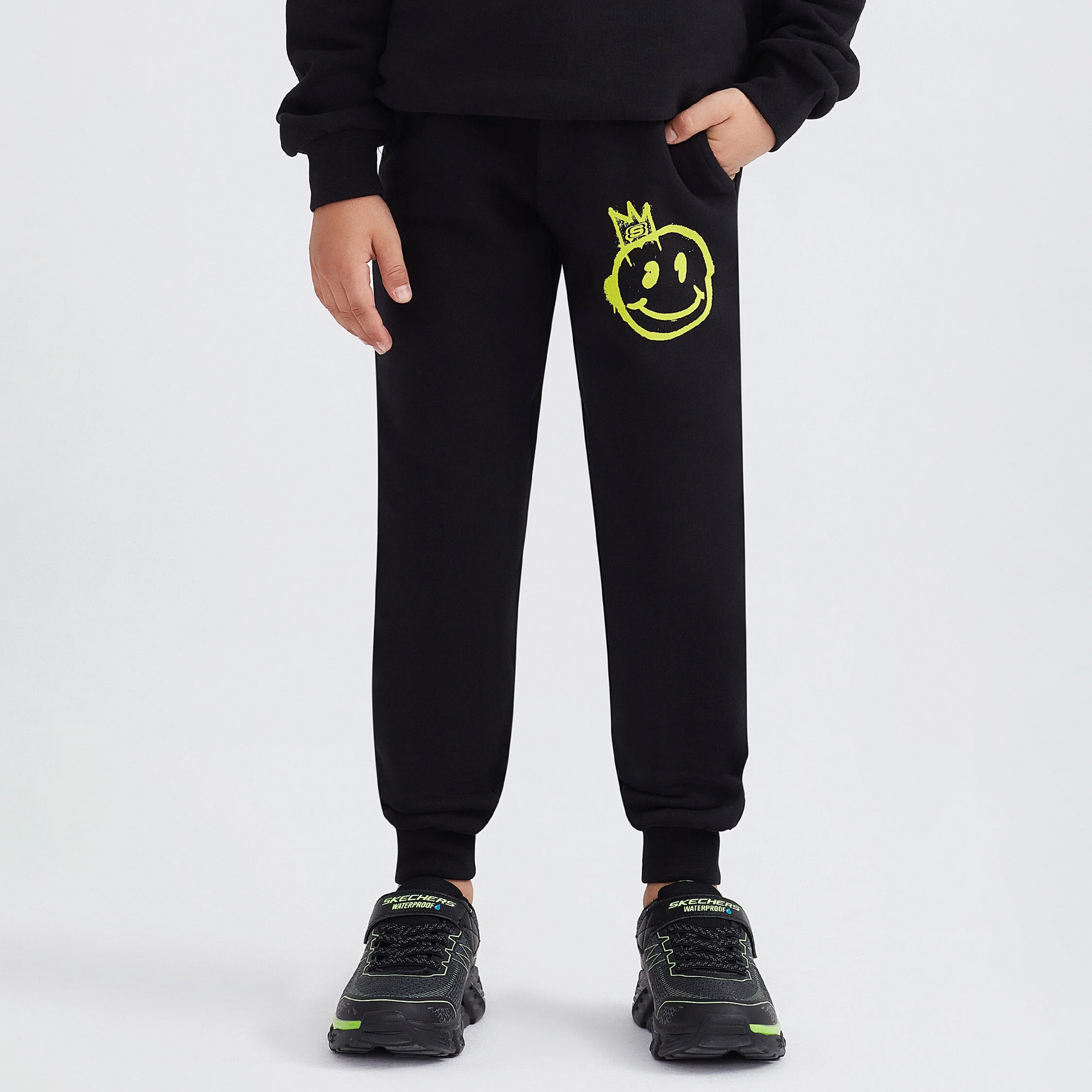 Skechers Heavy Weight Fleece Jogger Çocuk Siyah Eşofman Altı