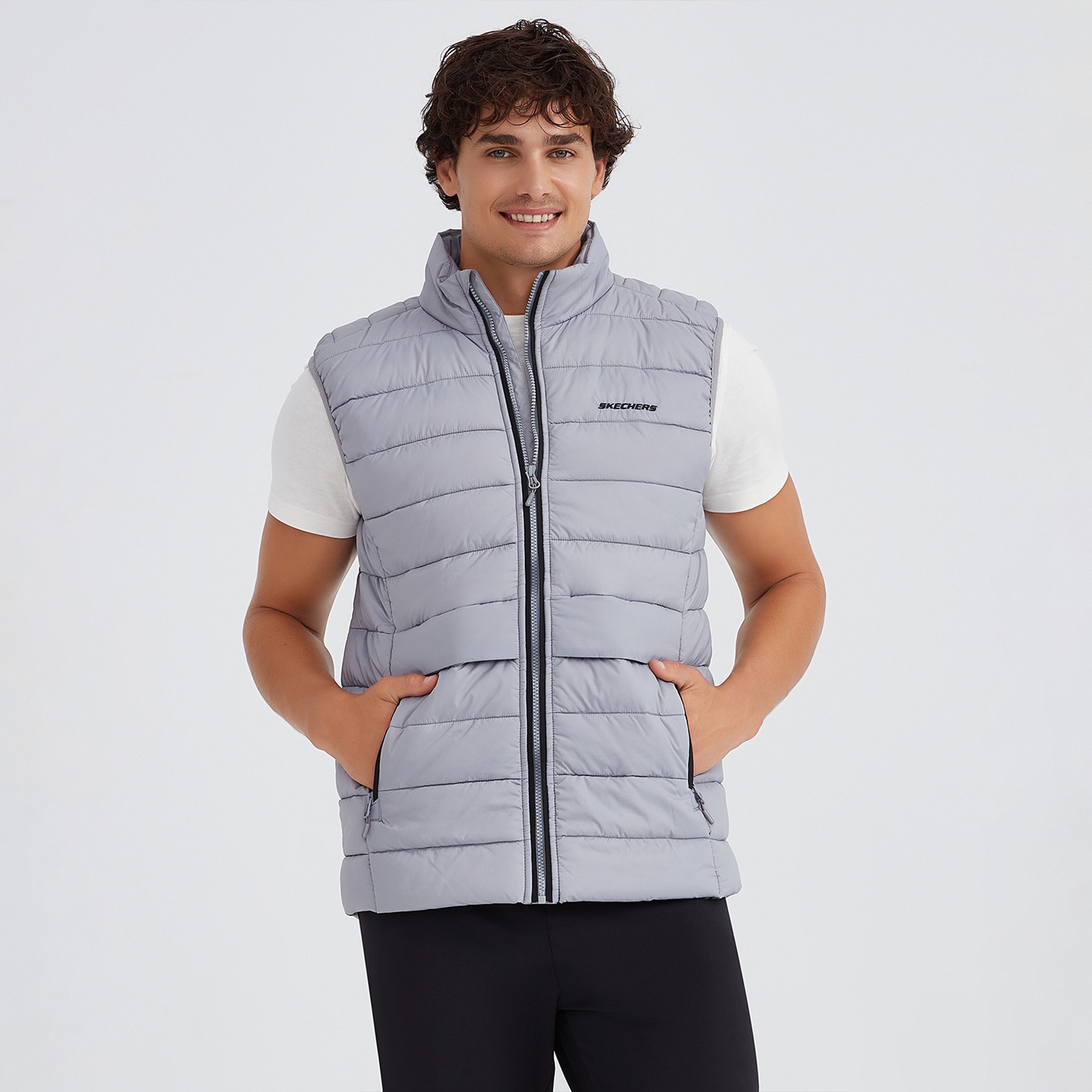 Skechers Outerwear Padded Erkek Gri Yelek