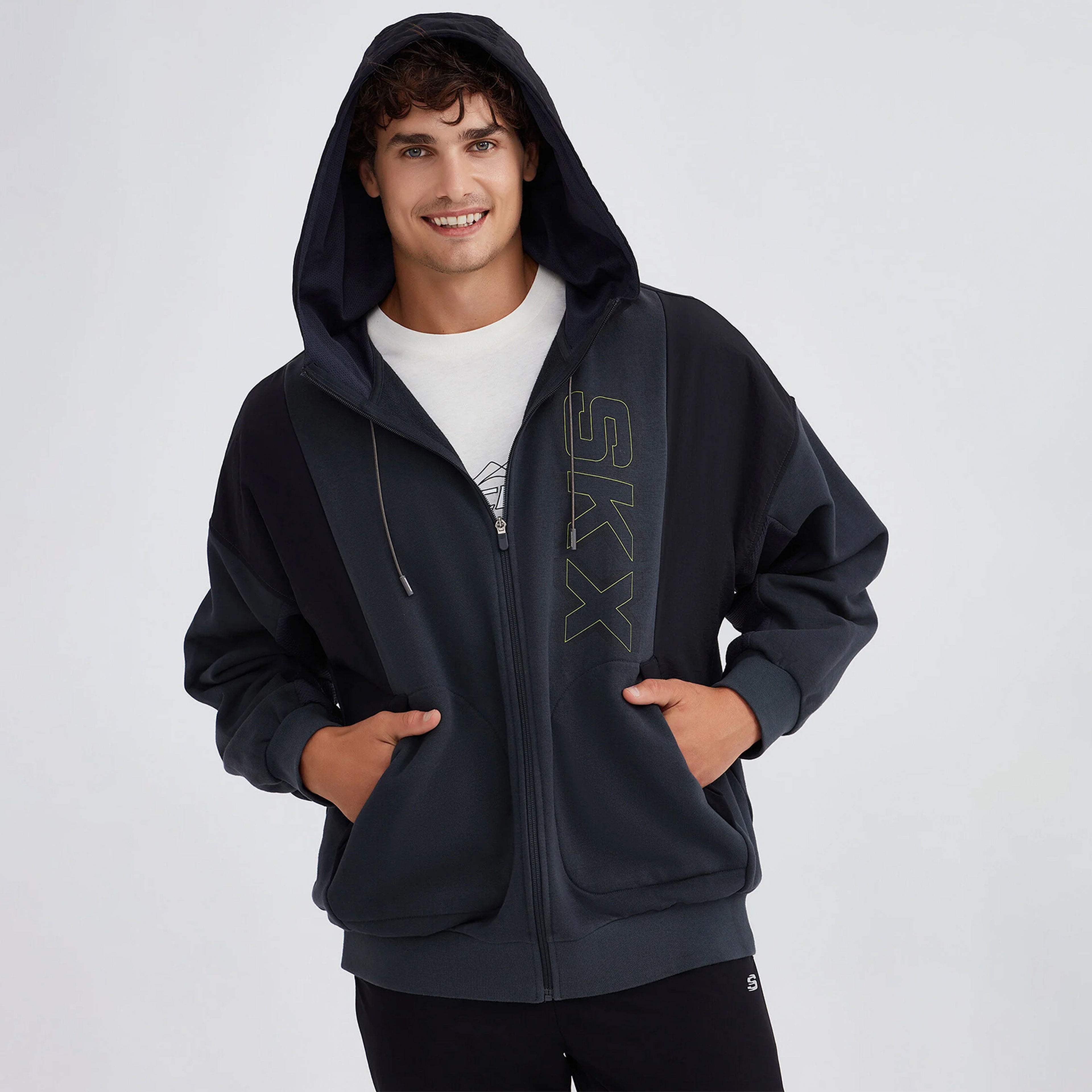 Skechers LW Fleece Full Zip Erkek Lacivert Eşofman Üstü