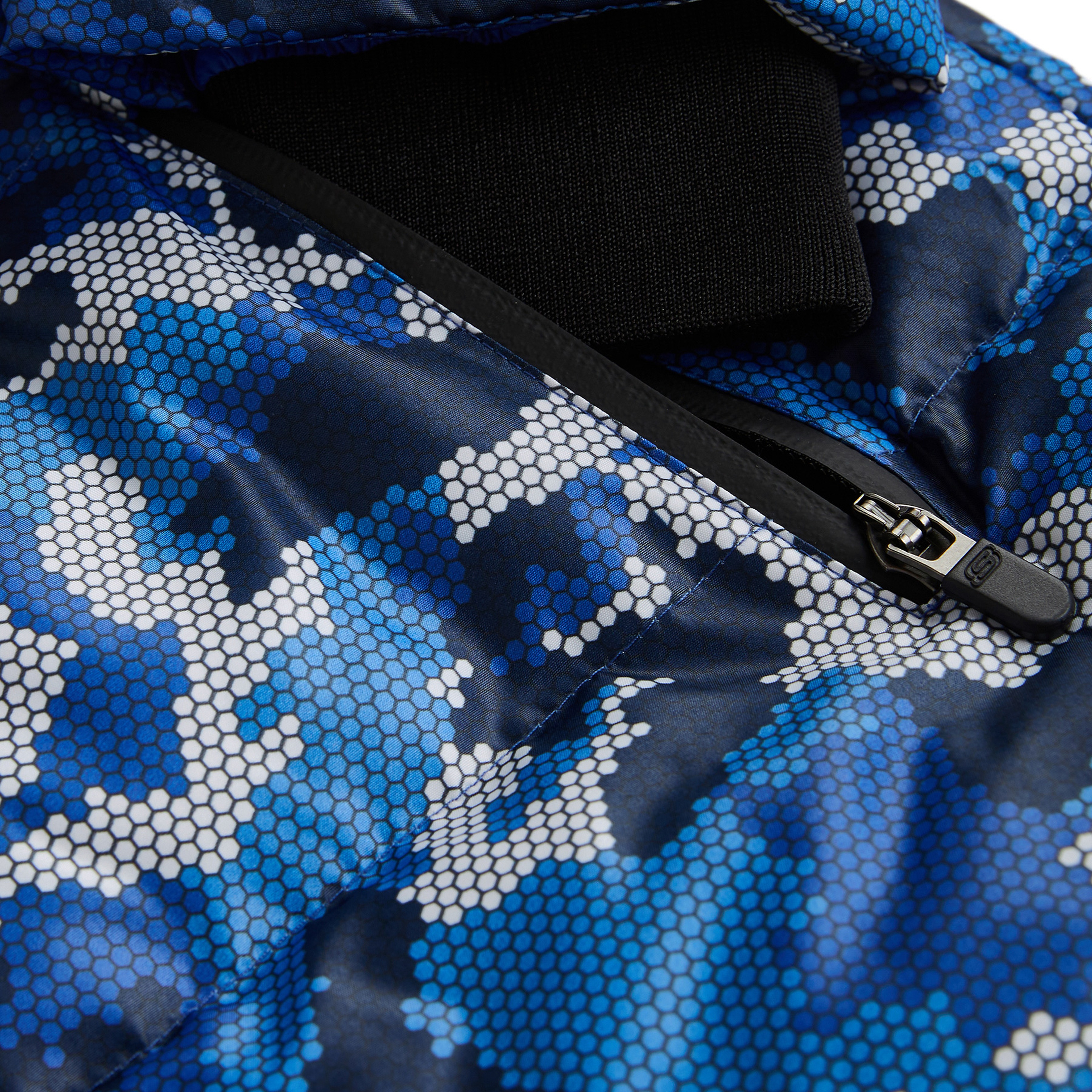 Skechers Outerwear Padded Çocuk Mavi/Siyah/Gri Ceket