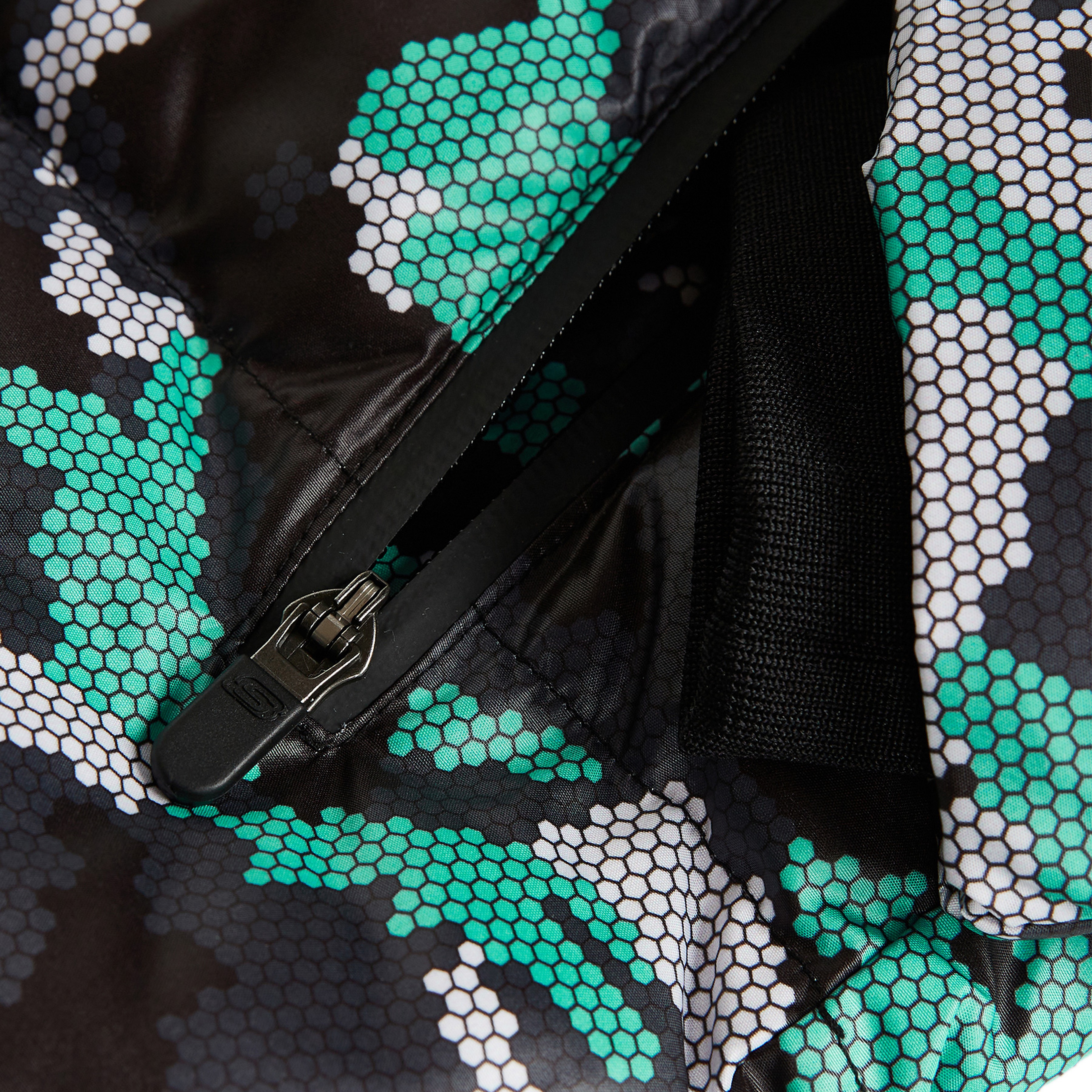 Skechers Outerwear Padded Çocuk Siyah/Yeşil/Gri Ceket