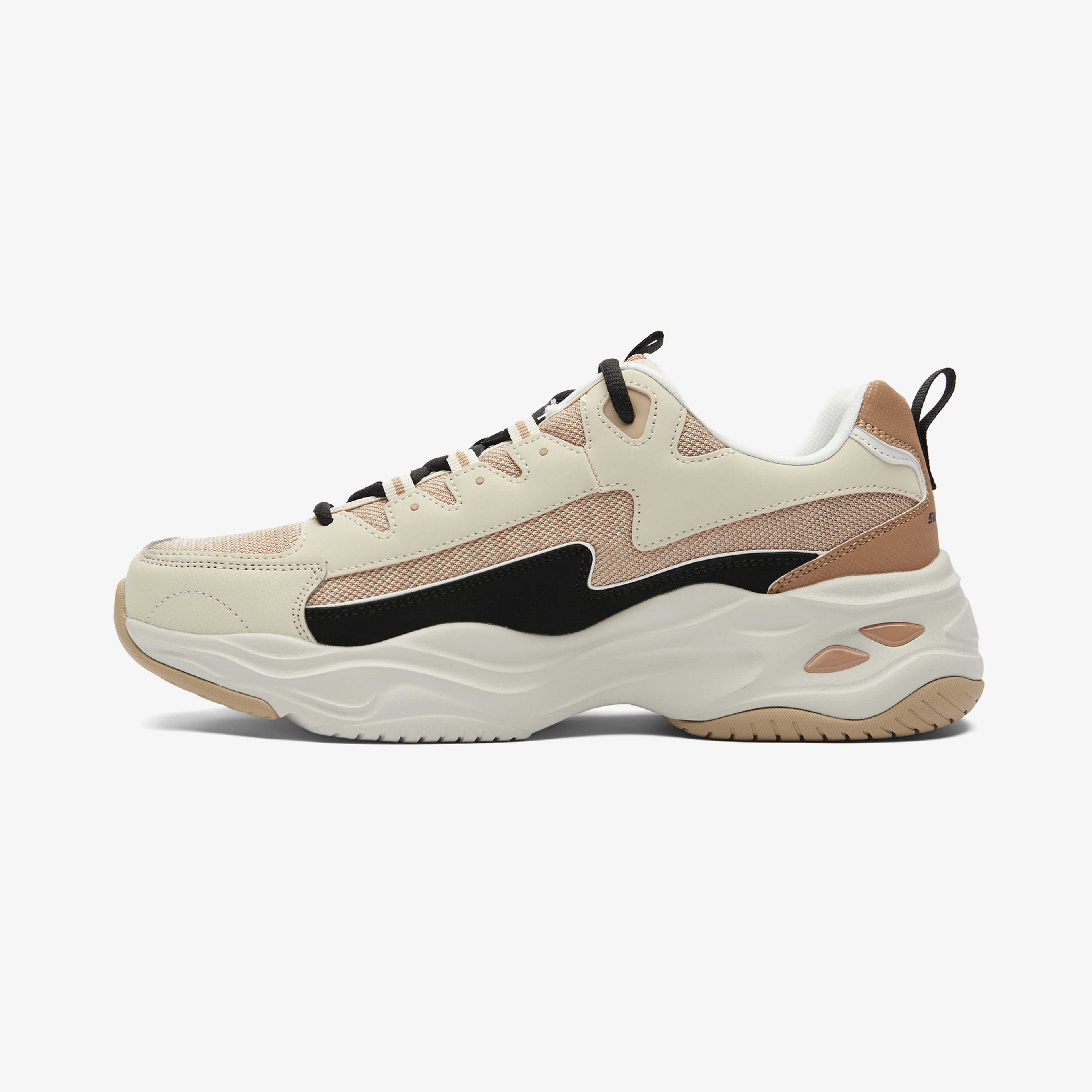 Skechers D'Lites 4.0 'Graybrown Black' Unisex Krem Spor Ayakkabı