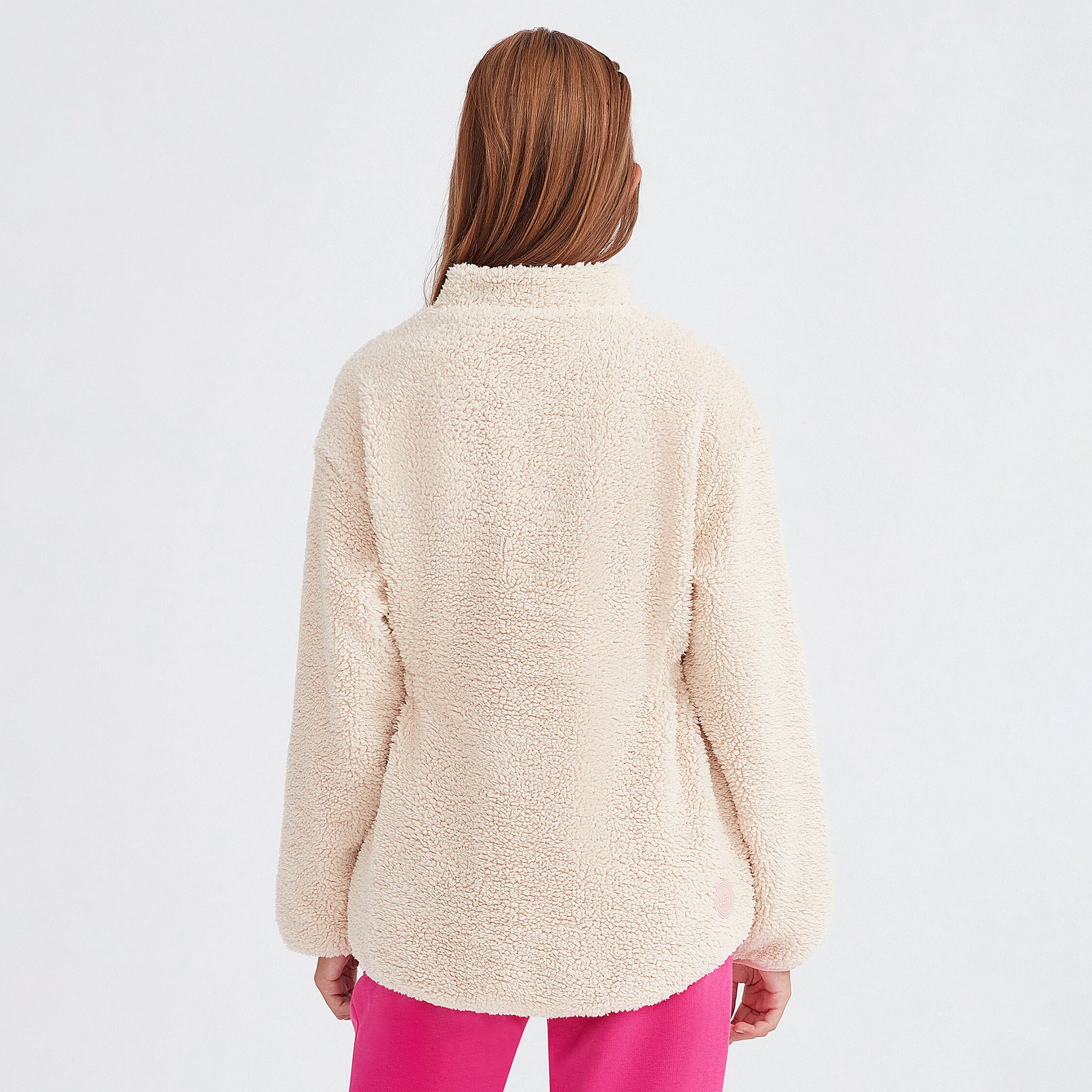 Skechers Outdoor Fleece Full Zip Sherpa Çocuk Beyaz Eşofman Üstü