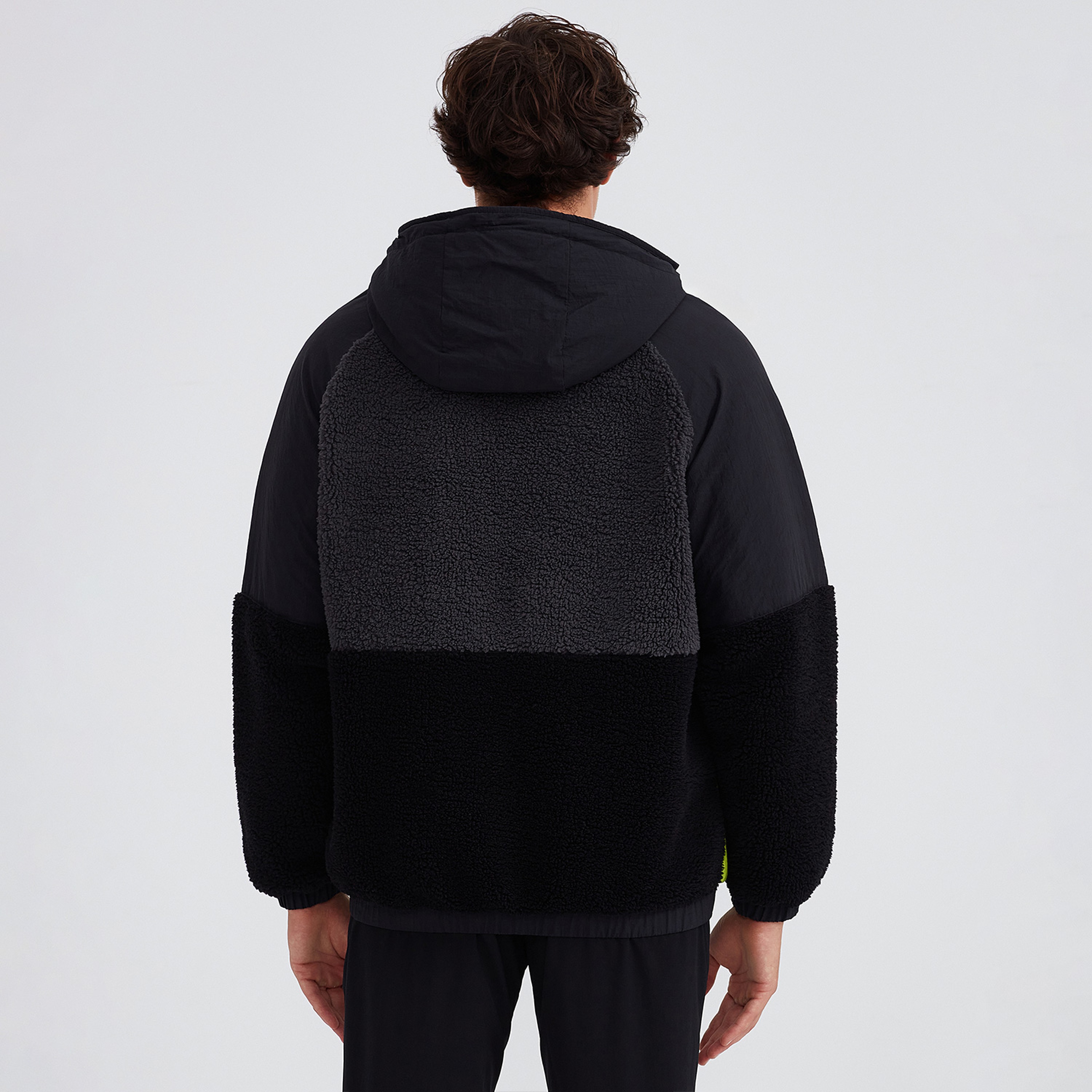 Skechers M Outdoor Fleece Full Zip Sherpa Erkek Siyah Polar Mont