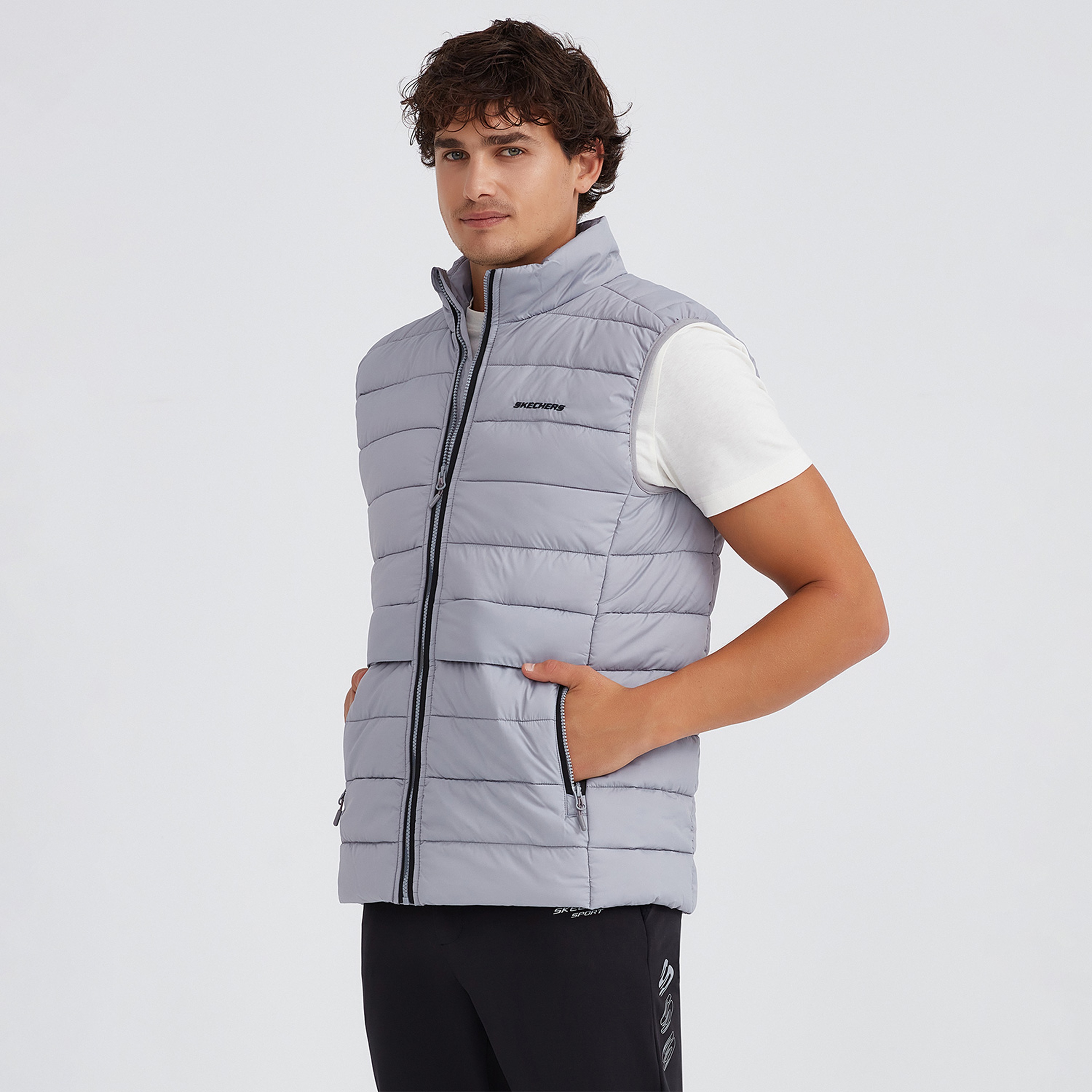Skechers Outerwear Padded Erkek Gri Yelek