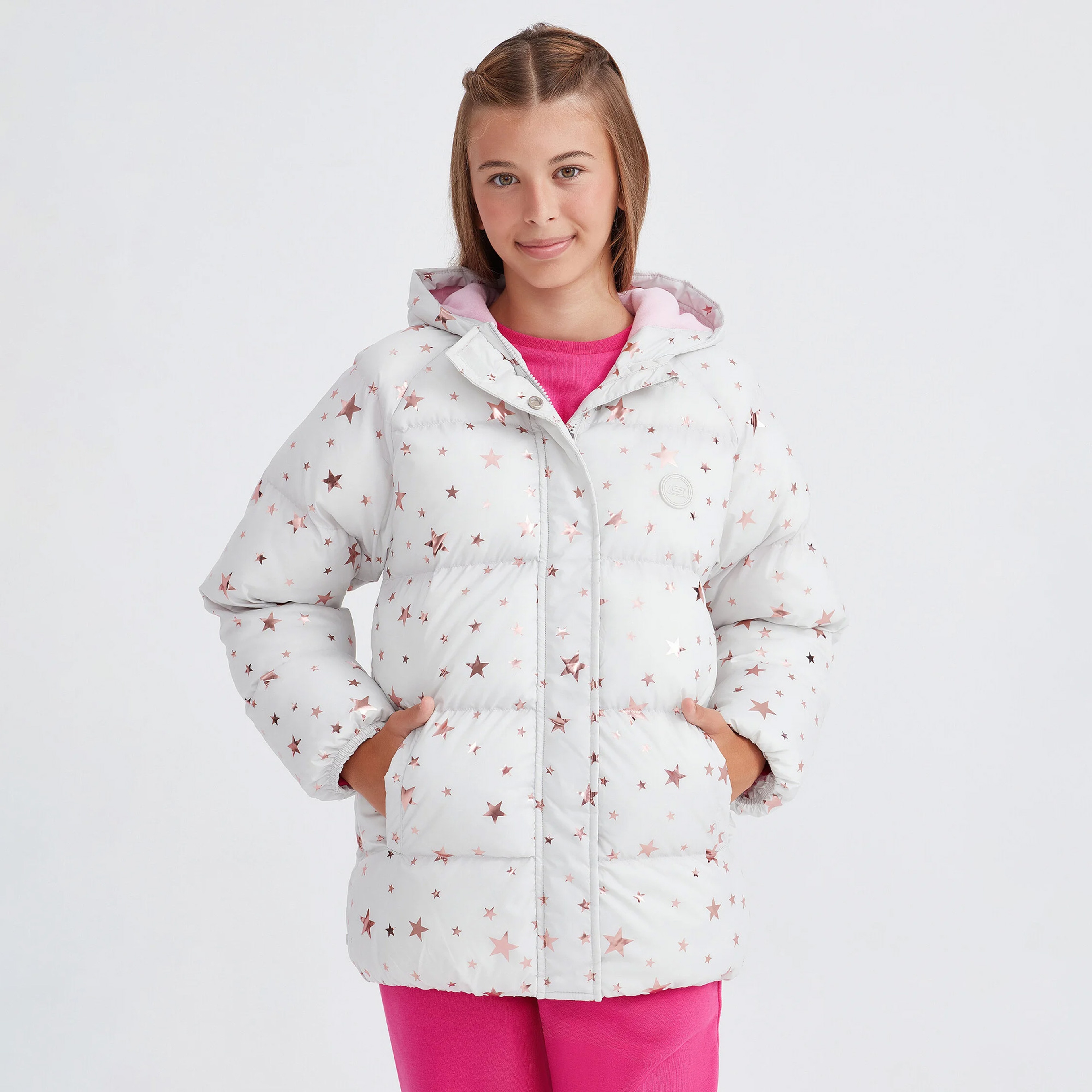 Skechers Outerwear Padded Çocuk Beyaz Mont