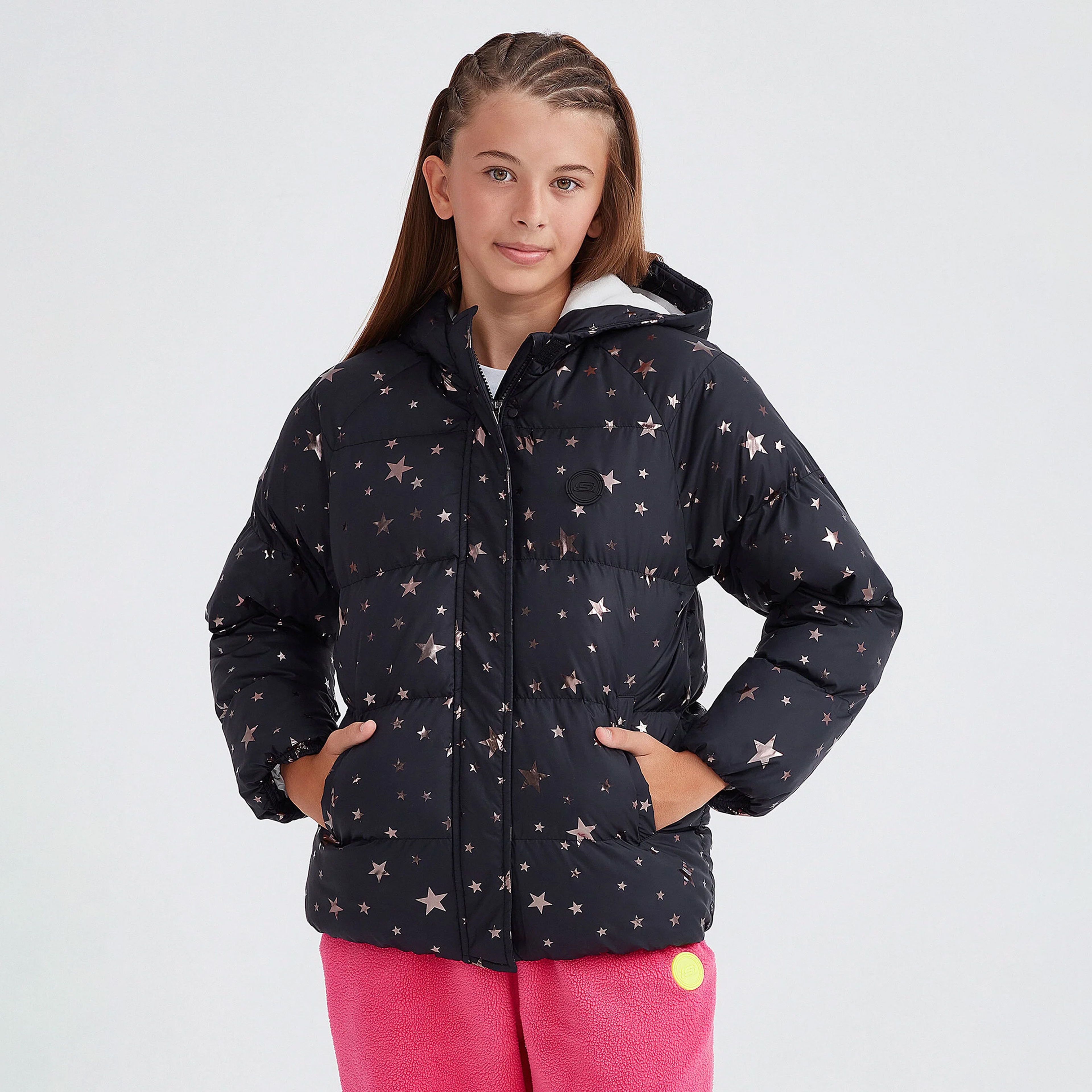 Skechers Outerwear Padded Çocuk Siyah Mont