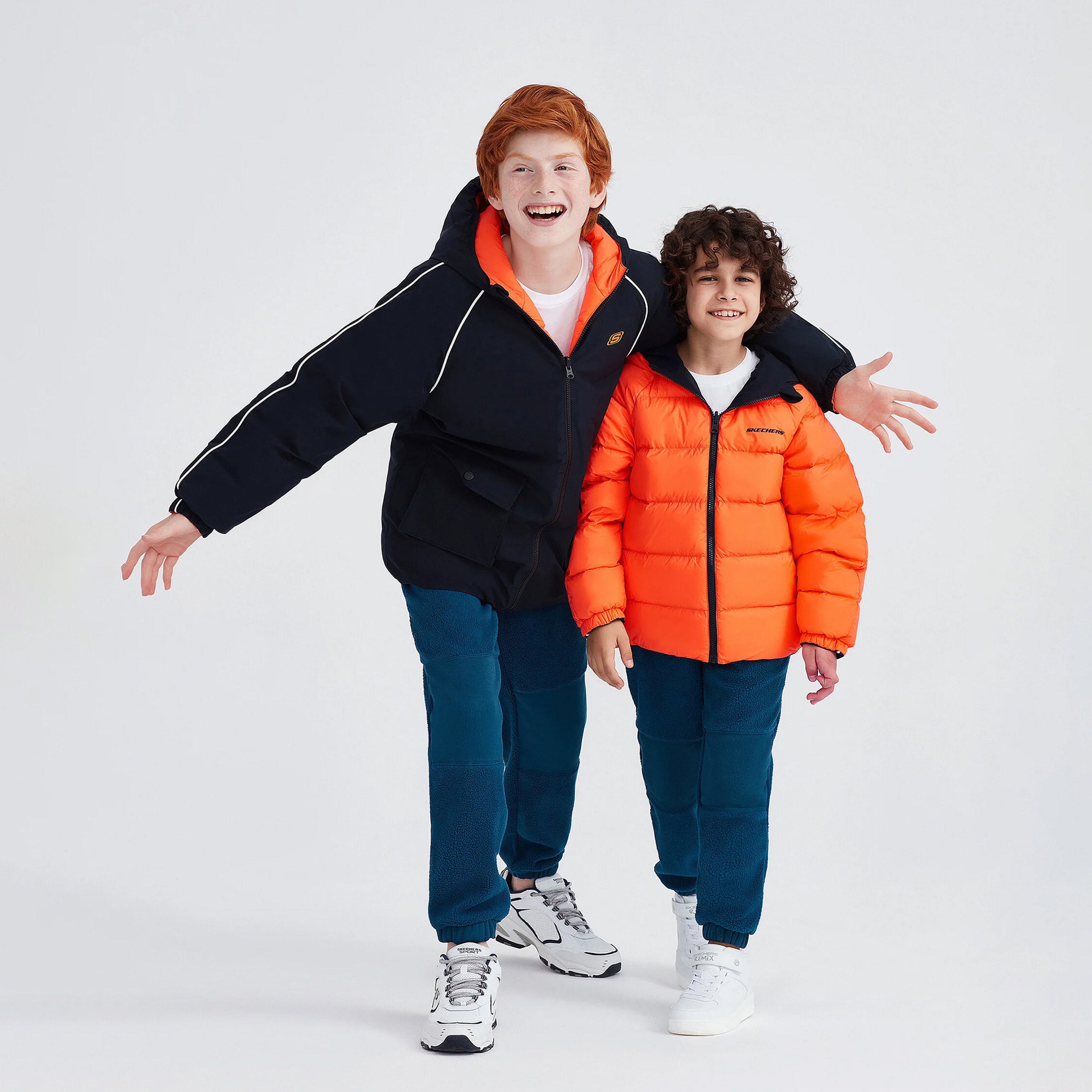 Skechers Outerwear Reversible Coated Çift Taraflı Çocuk Siyah Mont