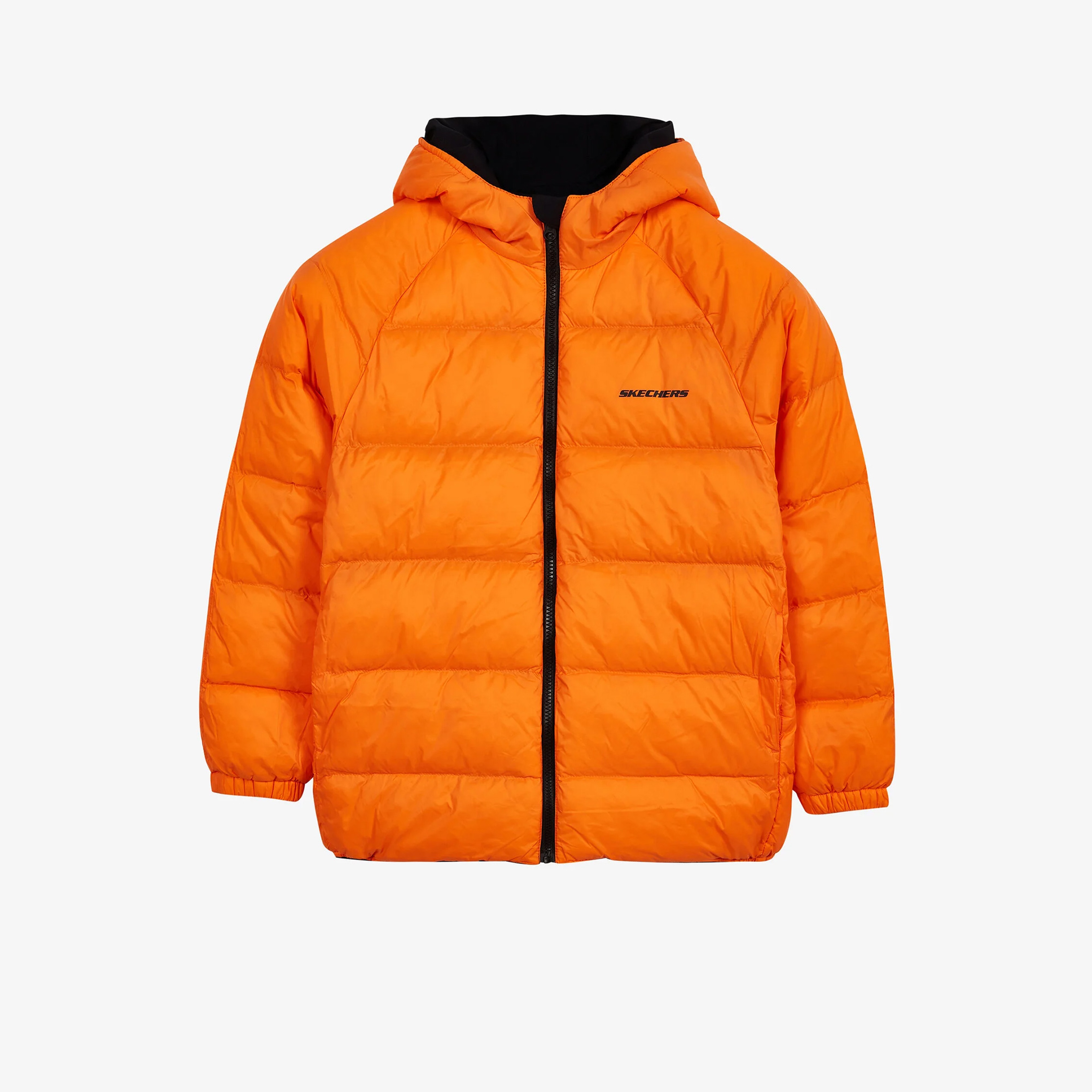 Skechers Outerwear Reversible Coated Çift Taraflı Çocuk Siyah Mont