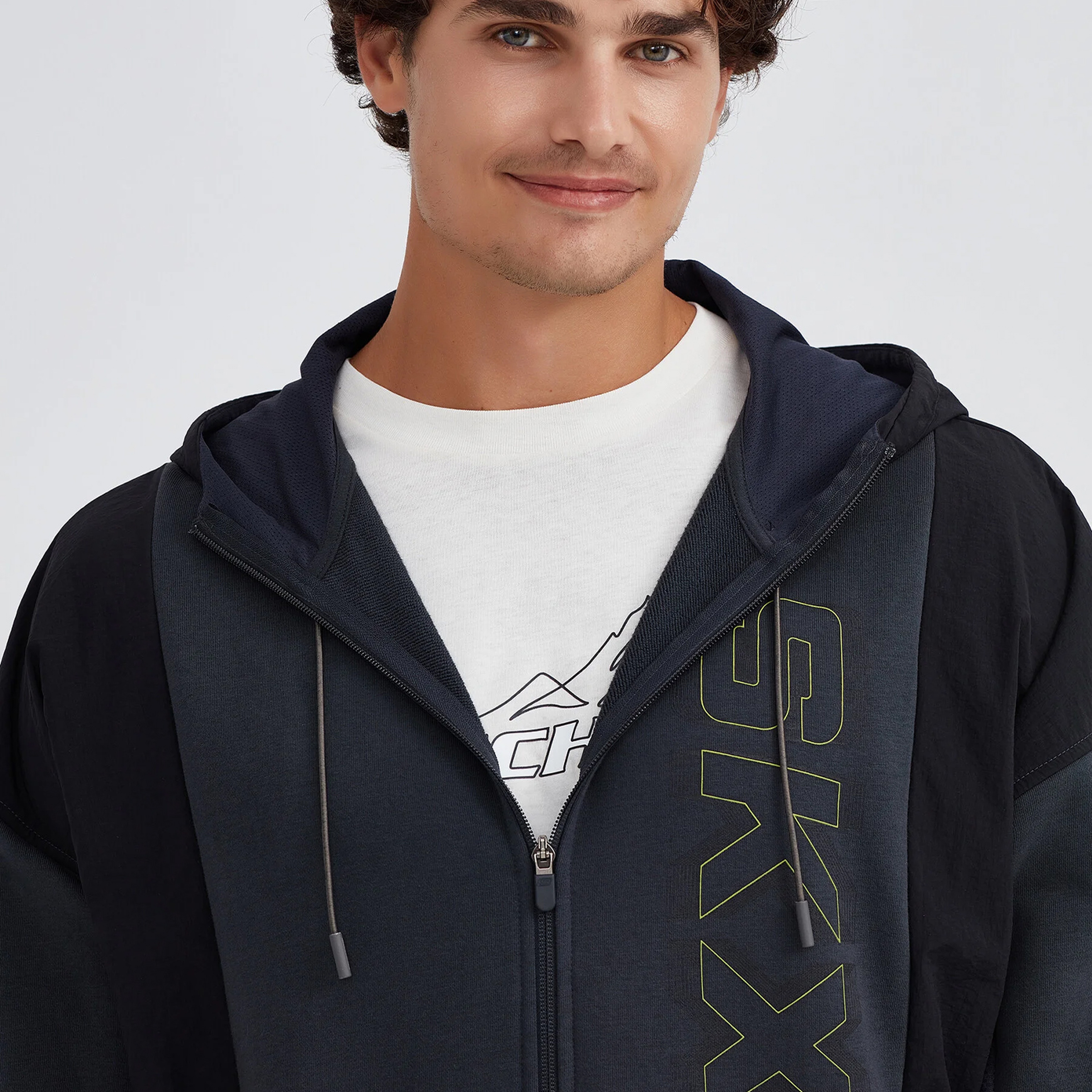 Skechers LW Fleece Full Zip Erkek Lacivert Eşofman Üstü