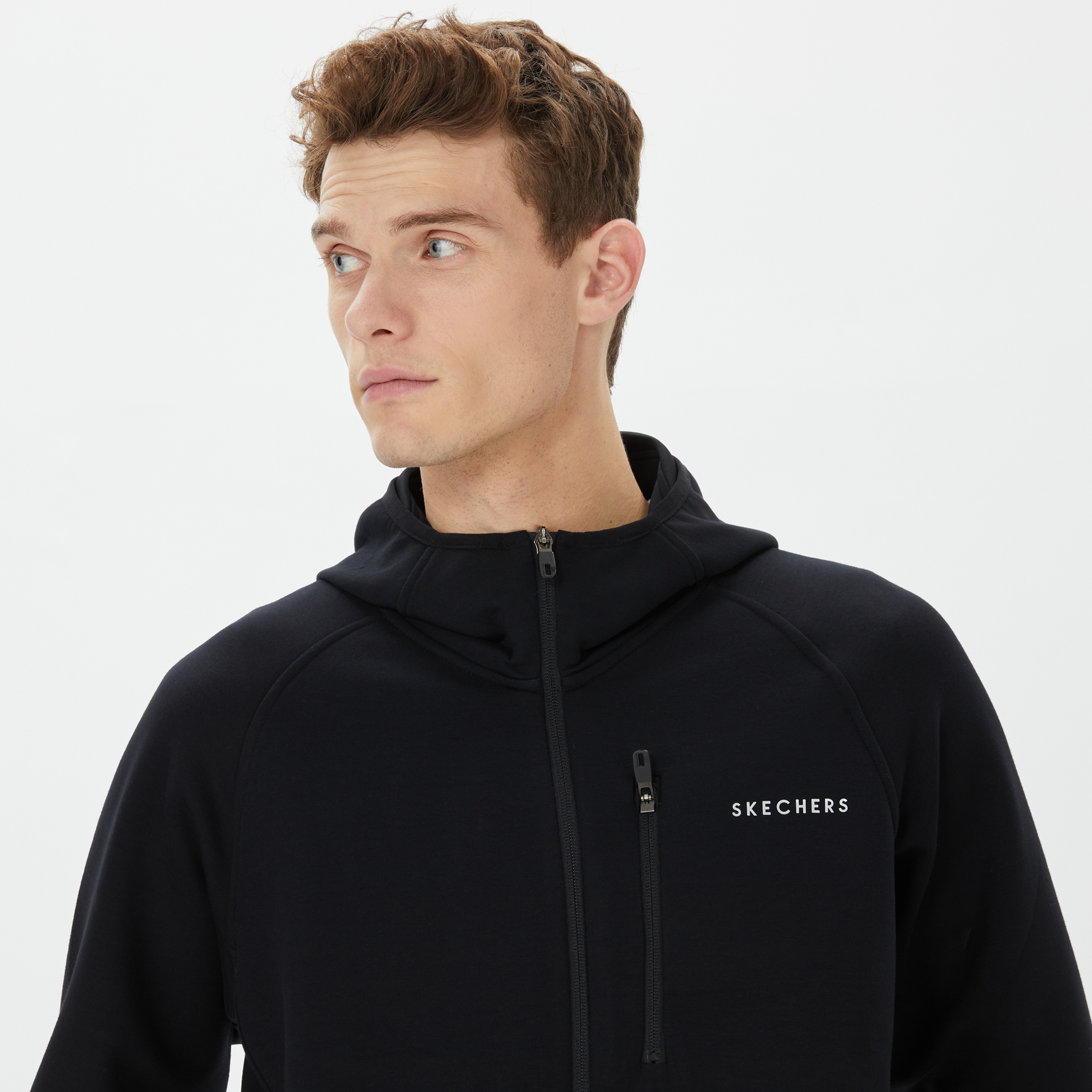 Skechers Scuba Coll. Full Zip Erkek Siyah Eşofman Üstü