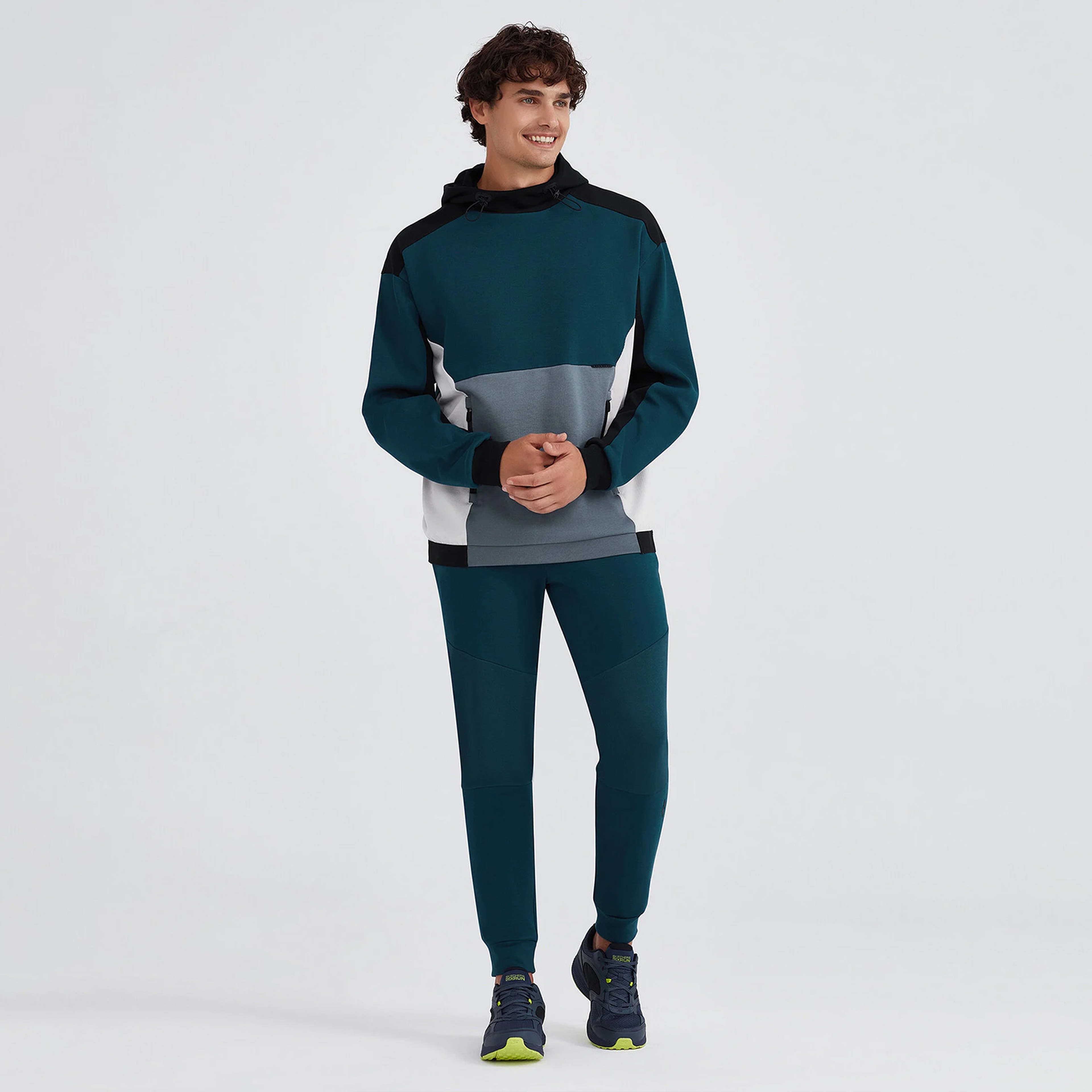 Skechers 2XI-Lock Erkek Haki Haki Hoodie