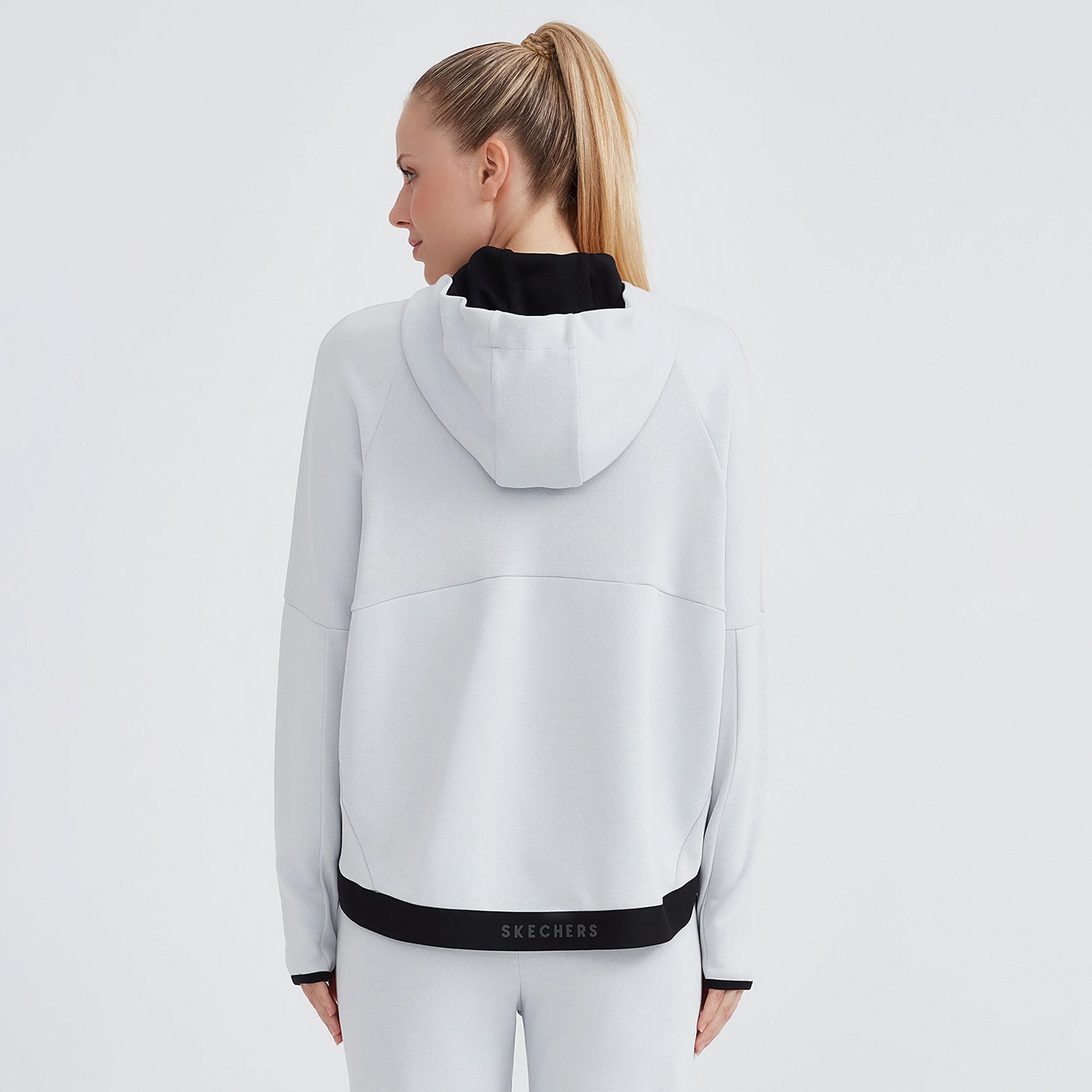 Skechers 2XI-Lock Kadın Gri Hoodie