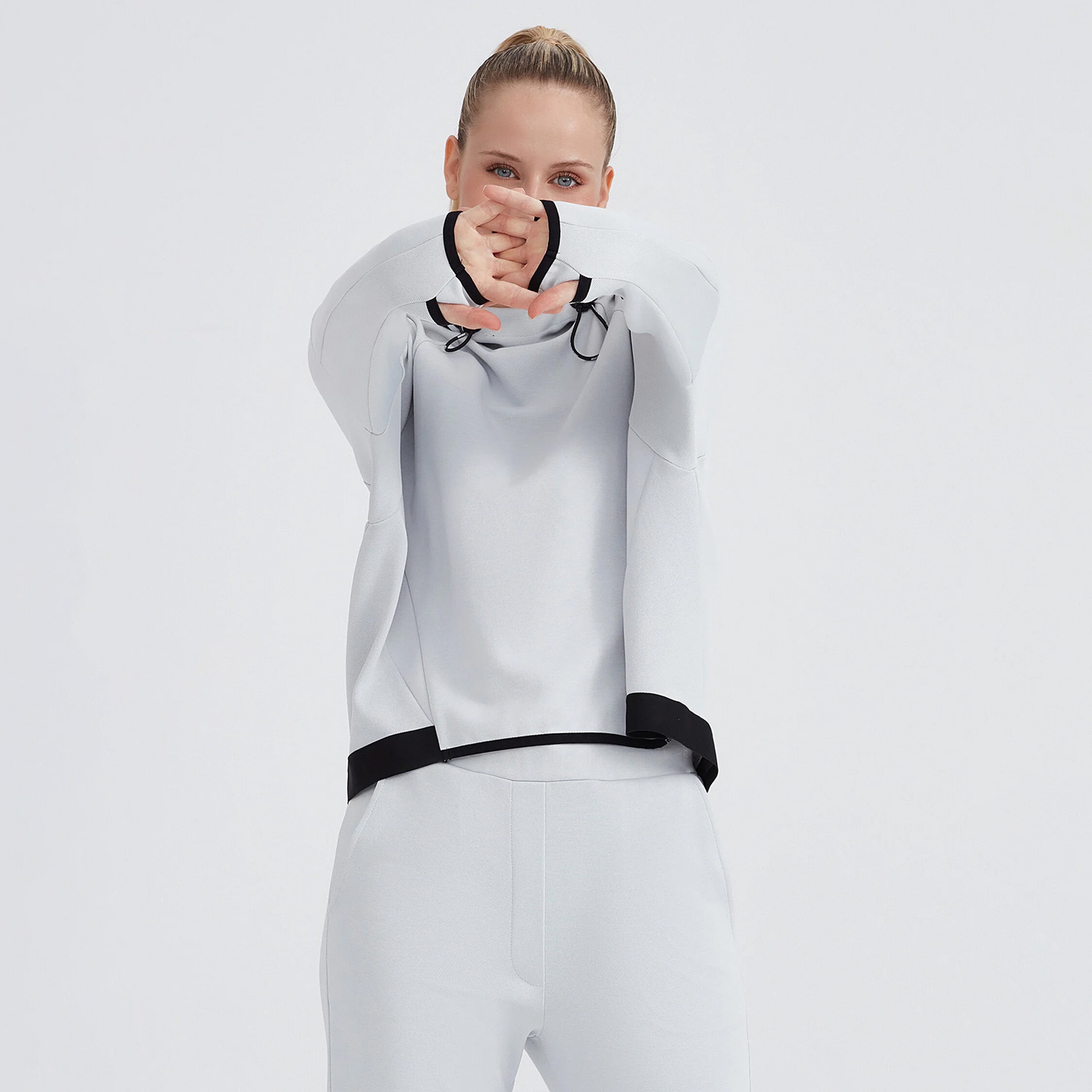 Skechers 2XI-Lock Kadın Gri Hoodie