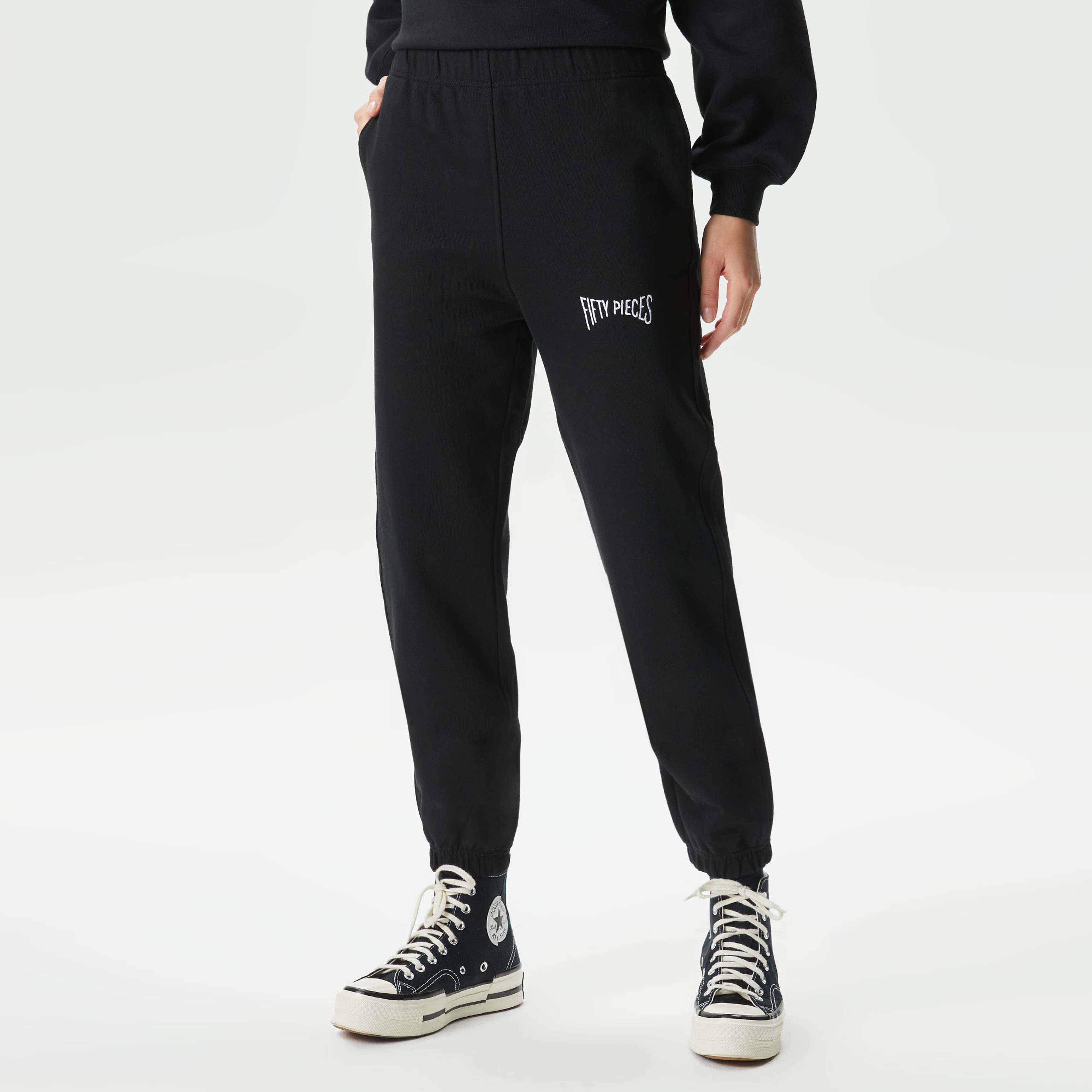 Fifty Pieces Boyfriend Kadın Siyah Eşofman Altı