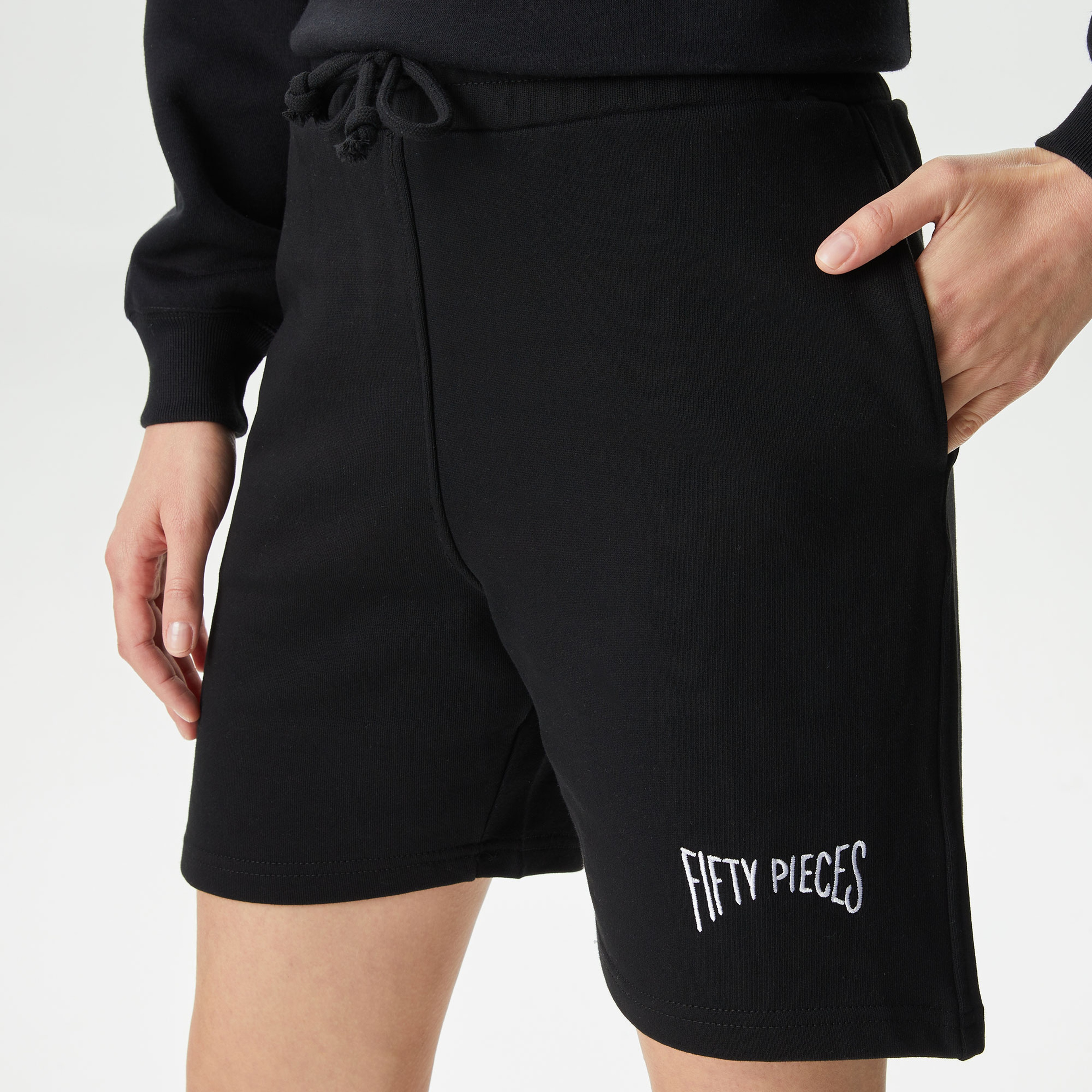 Fifty Pieces Stitched Detailed Kadın Gri Jogger Eşofman Altı