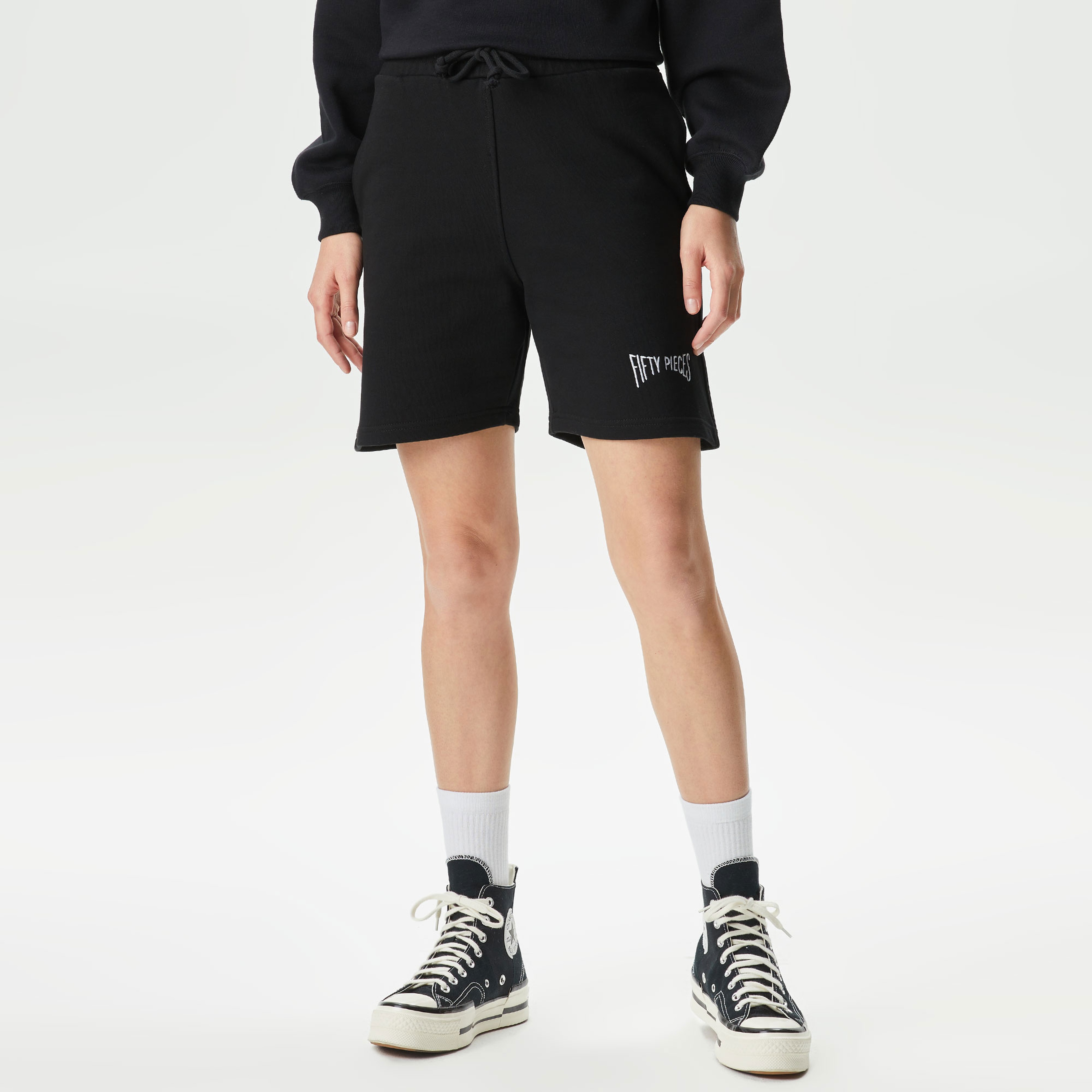 Fifty Pieces Stitched Detailed Kadın Gri Jogger Eşofman Altı