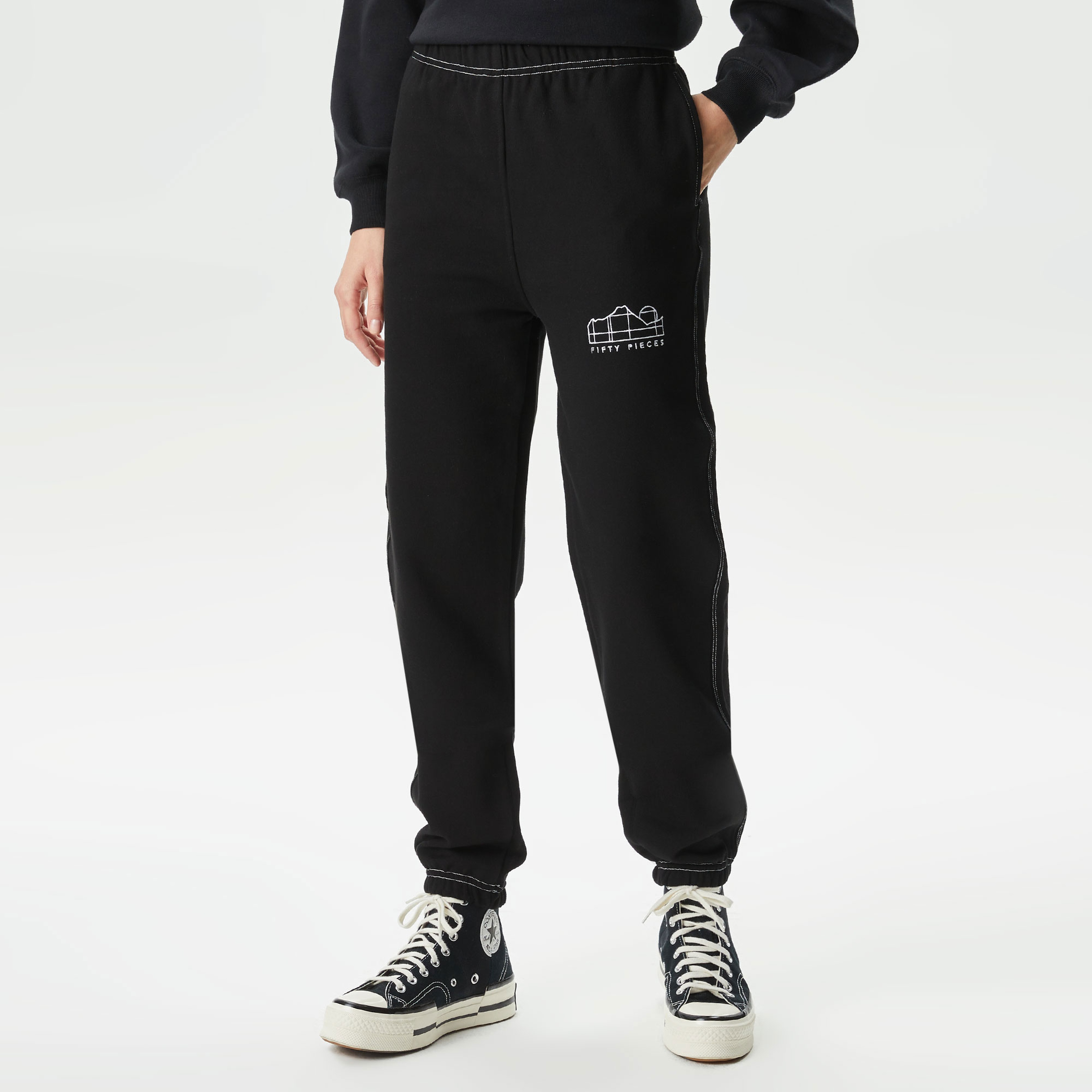 Fifty Pieces Classic Kadın Siyah Sweatshirt