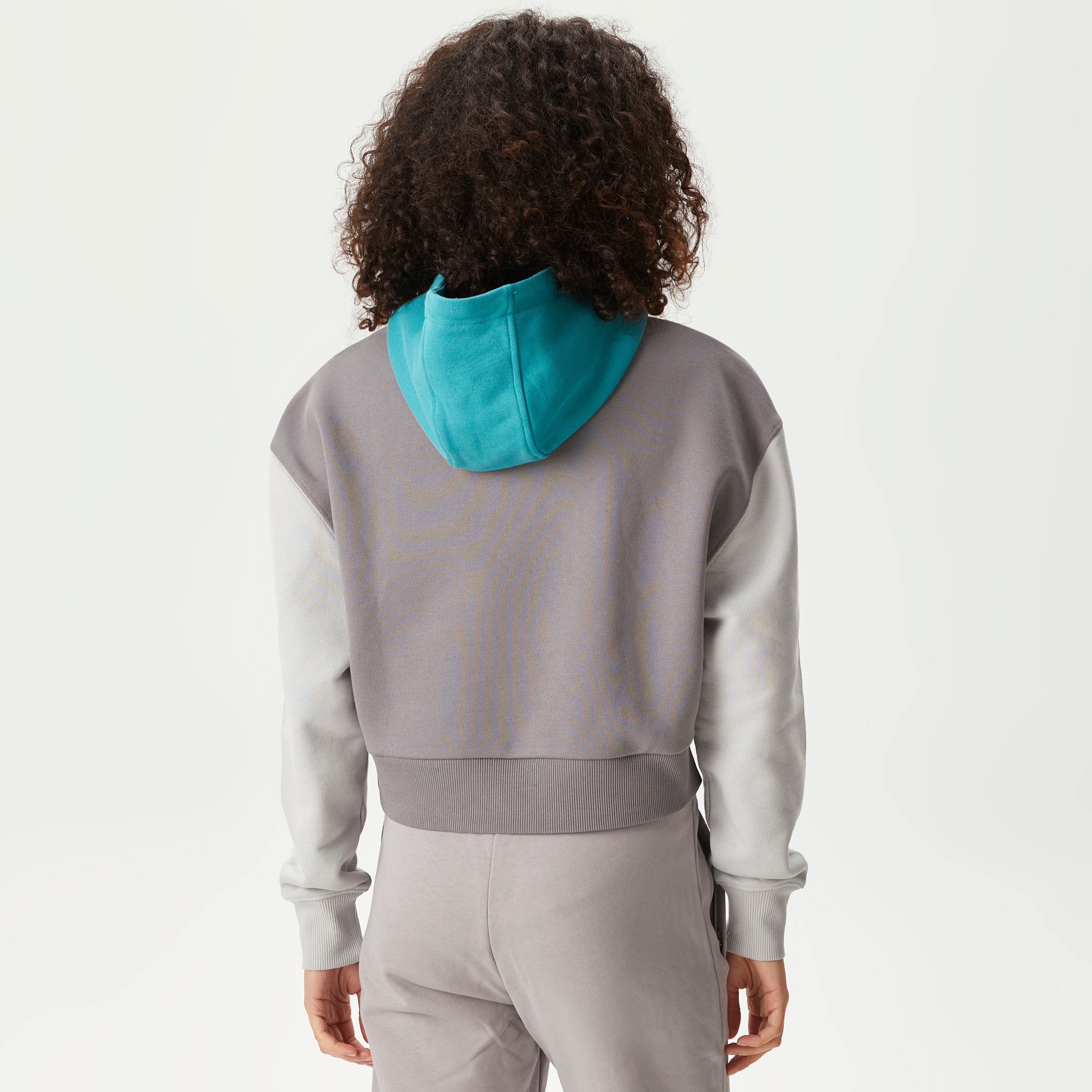 Lacoste House of SuperStep X Lacoste Kadın Gri Hoodie