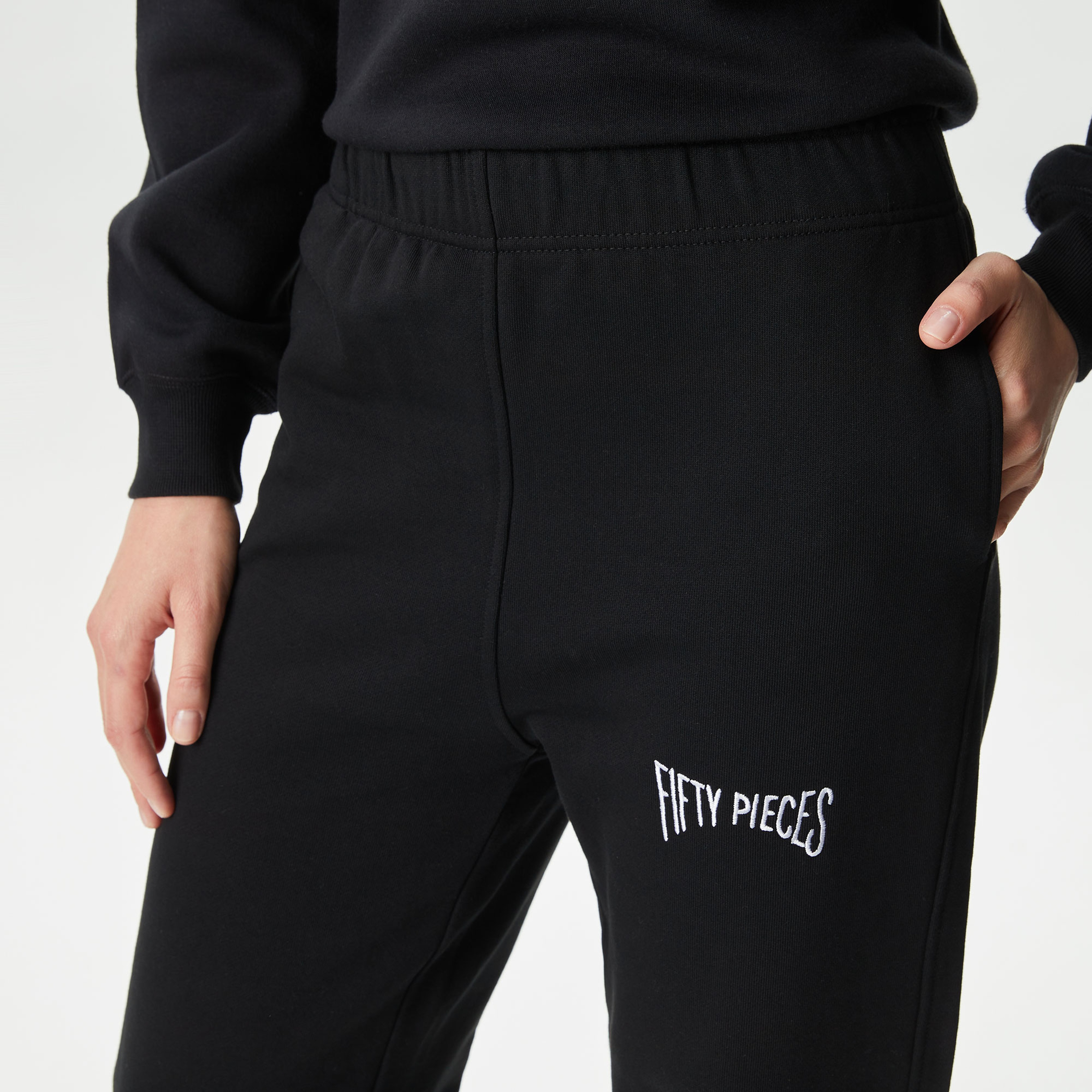 Fifty Pieces Boyfriend Kadın Siyah Eşofman Altı