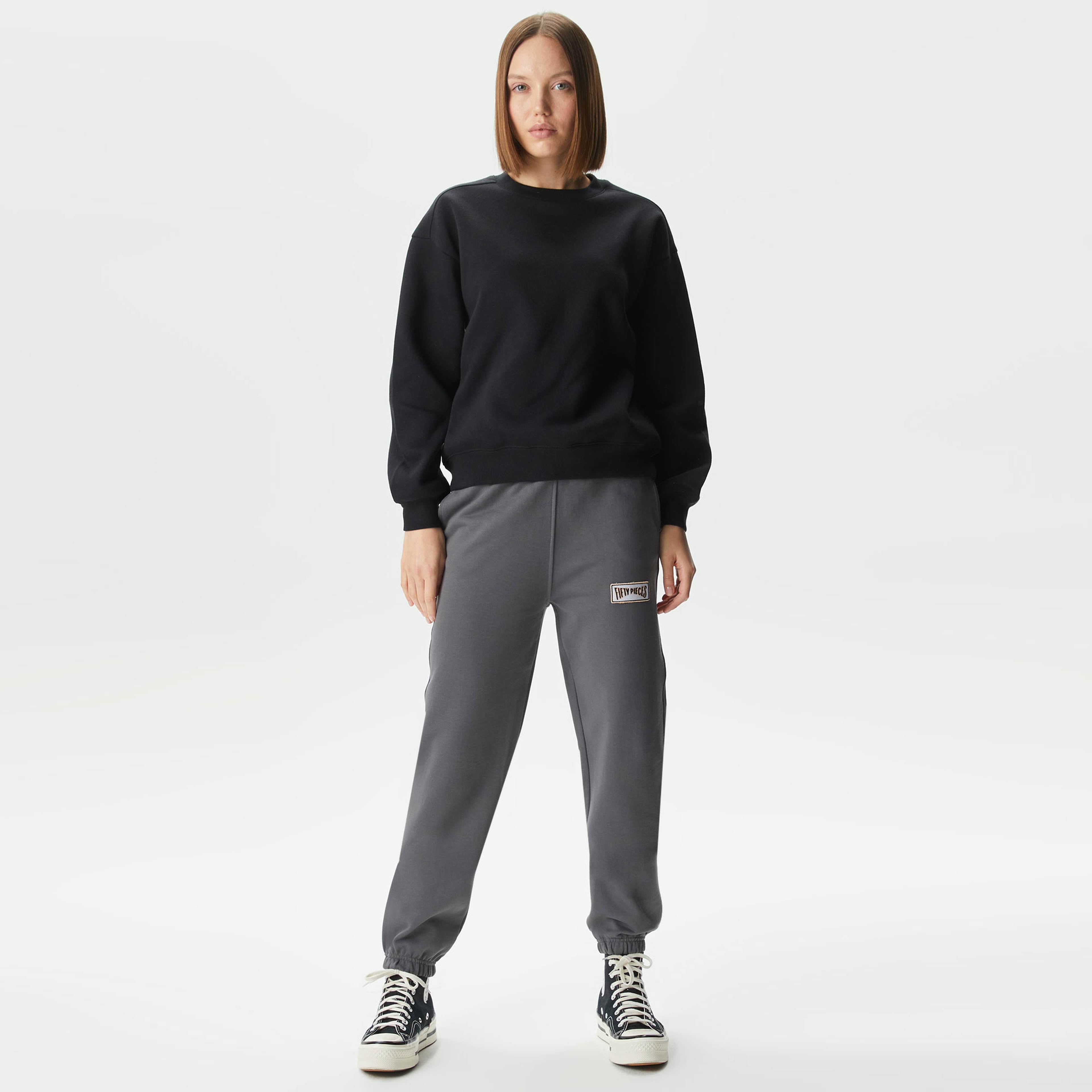 Fifty Pieces Boyfriend Kadın Gri Eşofman Altı