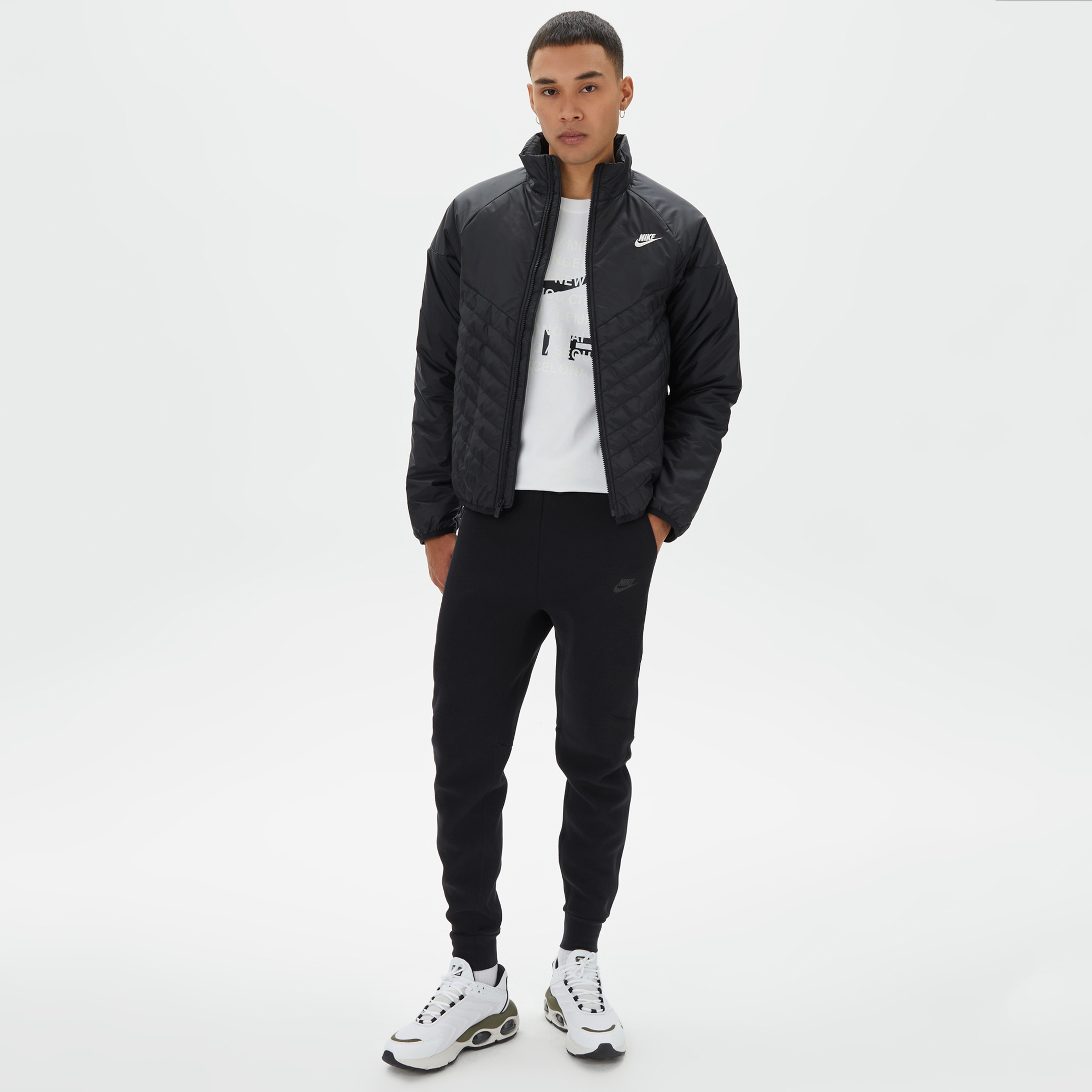 Nike Windrunner Therma-Fit Midweight Puffer Erkek Siyah Mont