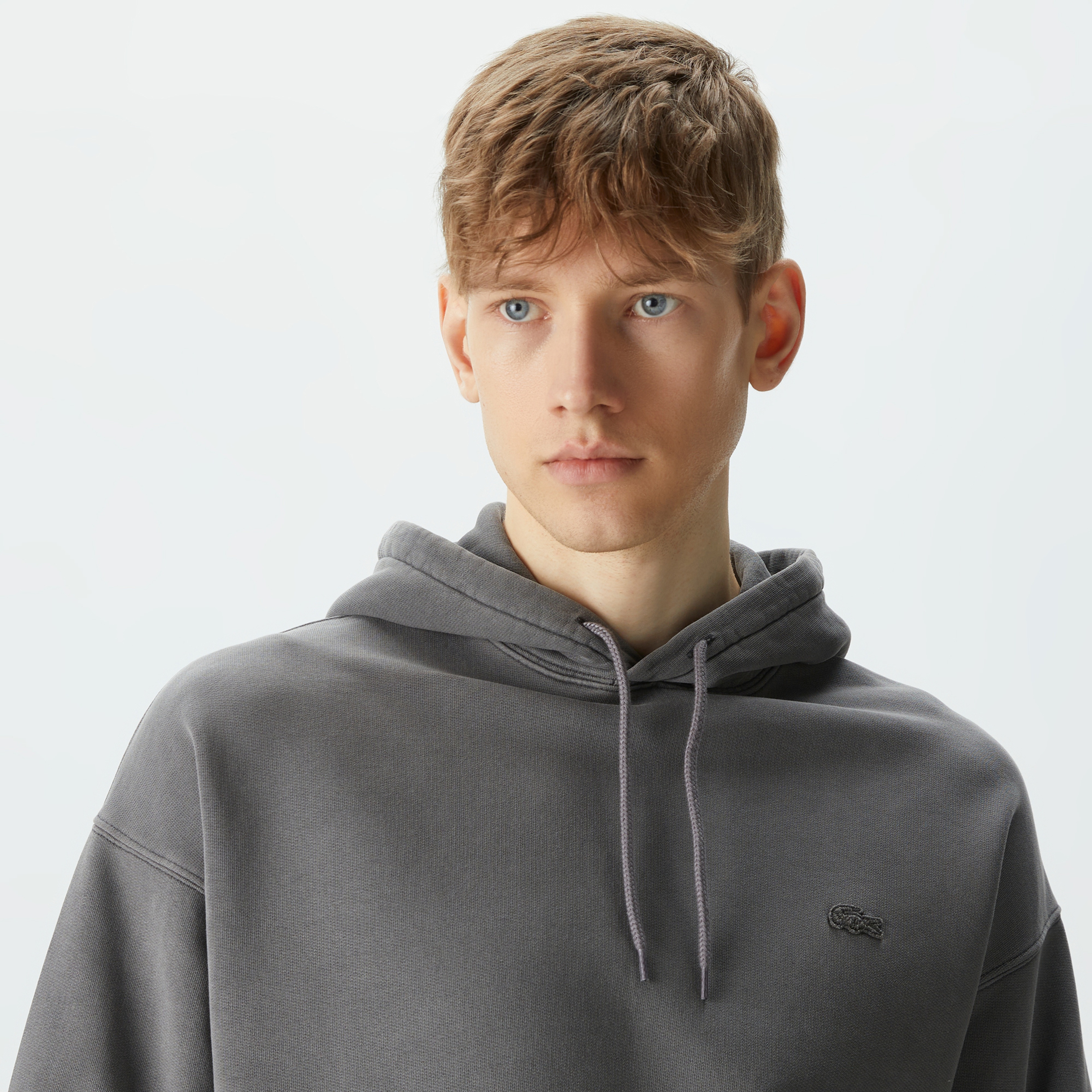 Neo Heritage Unisex Loose Fit Kapüşonlu Gri Sweatshirt